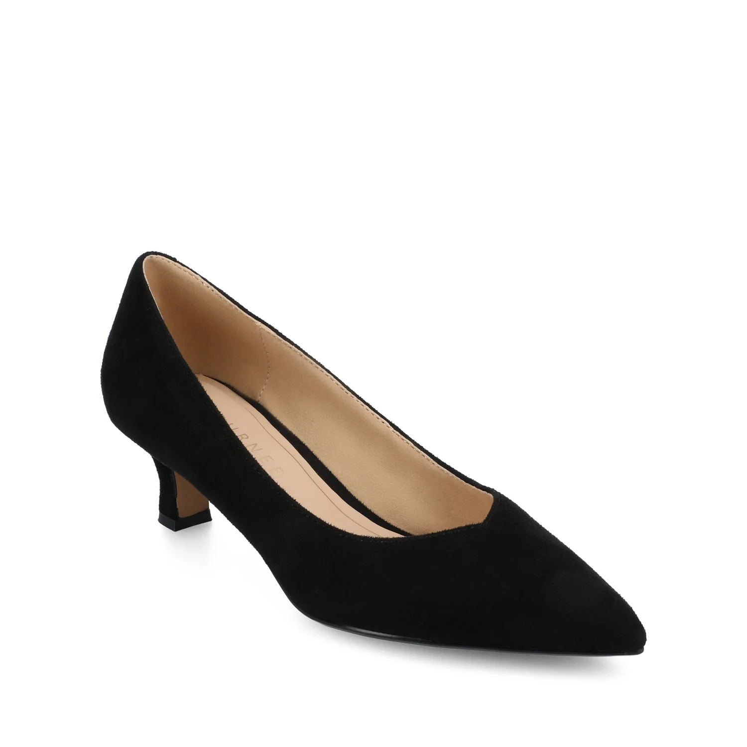 PAMMIE STATEMENT KITTEN HEELS IN WIDE - Black Suede - Image 2