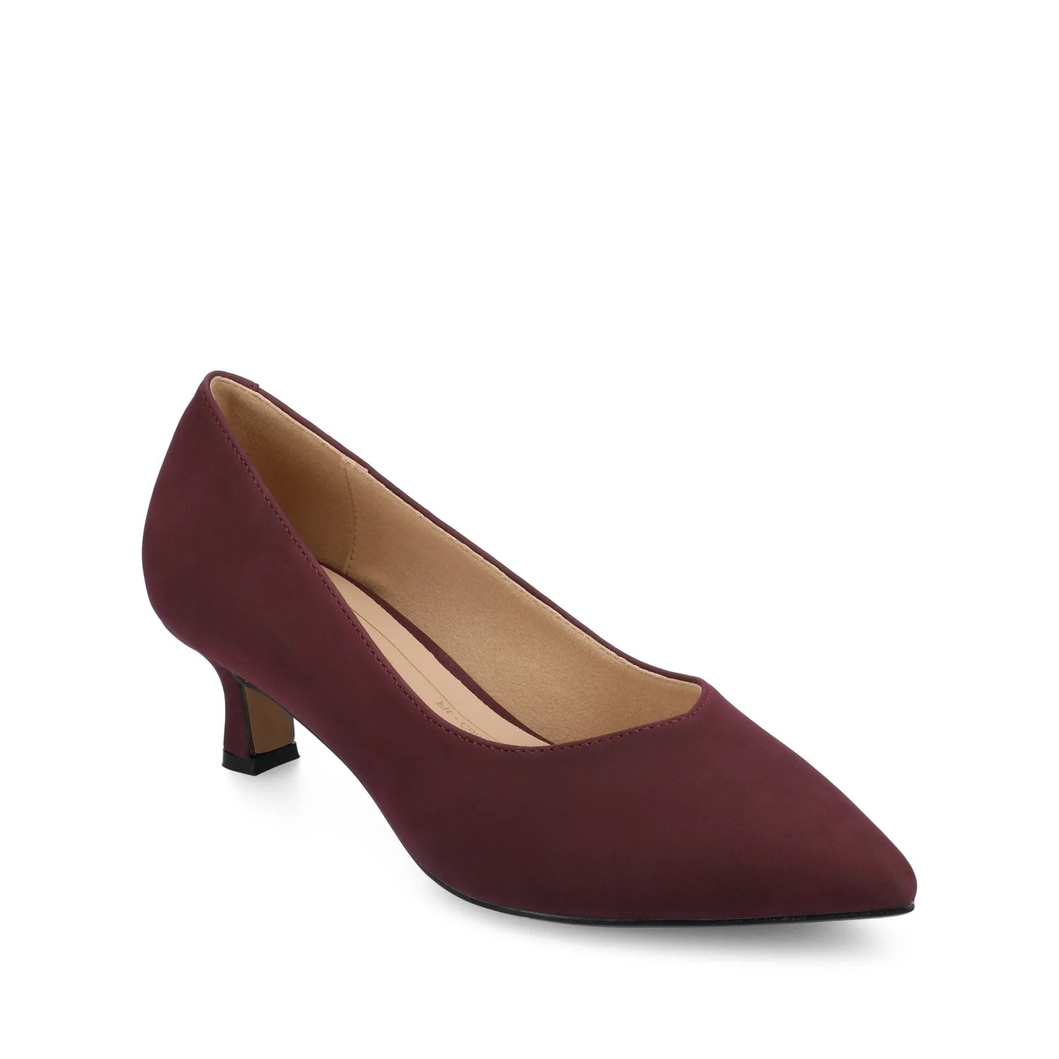 PAMMIE STATEMENT KITTEN HEELS IN WIDE - Oxblood - Image 2