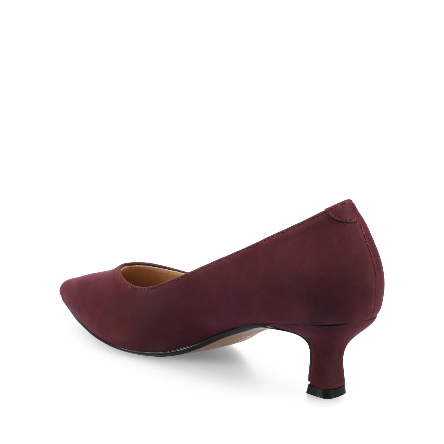 PAMMIE STATEMENT KITTEN HEELS IN WIDE - Oxblood - Image 3