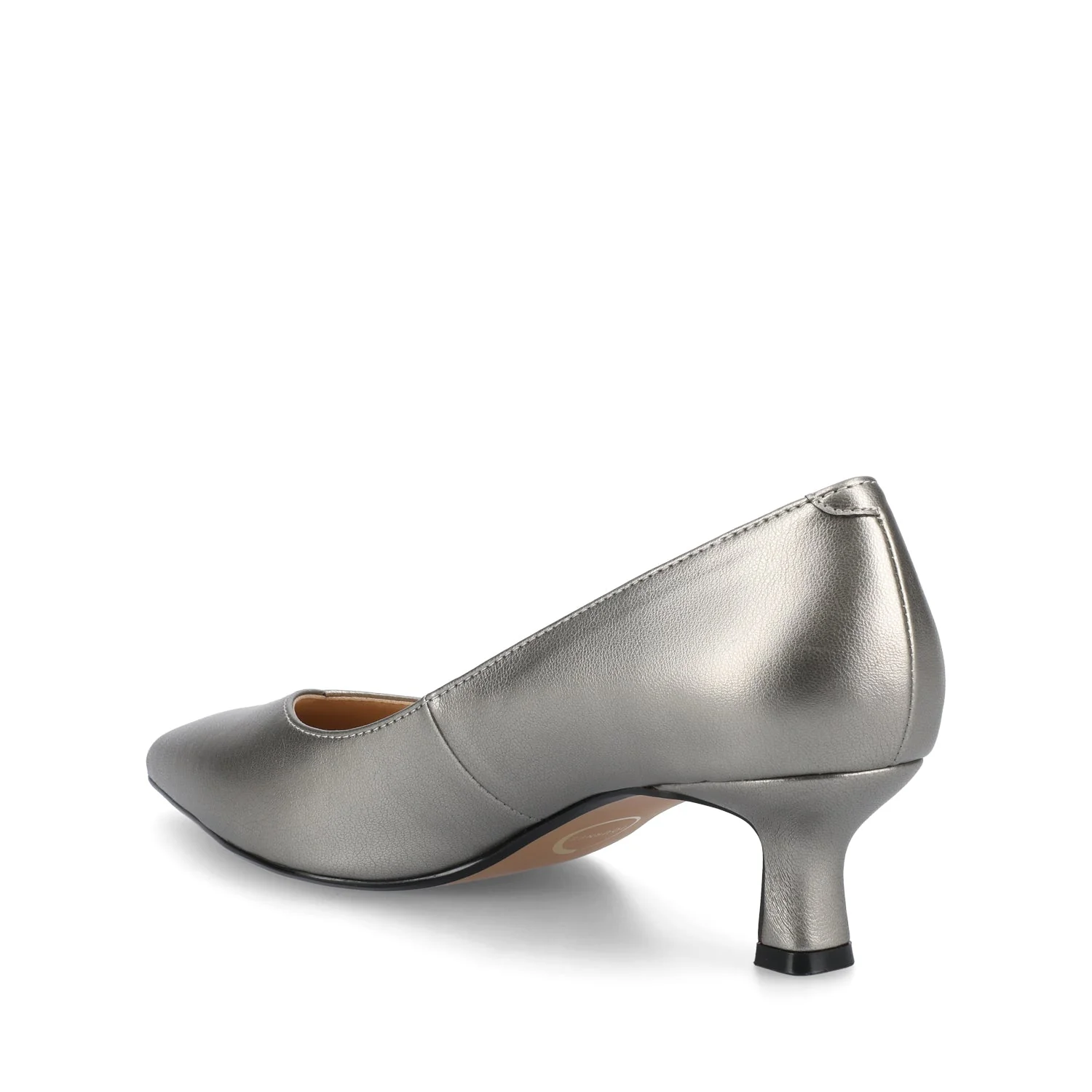 PAMMIE STATEMENT KITTEN HEELS IN WIDE - Pewter - Image 3
