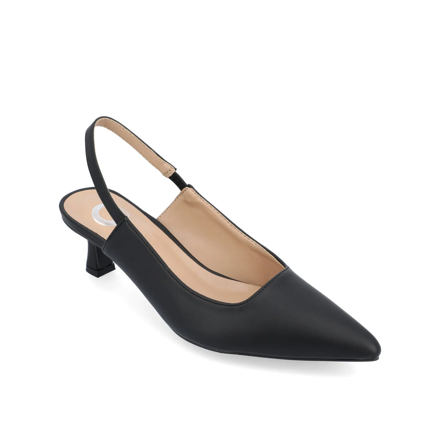 PAULINA SLINGBACK KITTEN HEELS IN PATENT - Black - Image 2