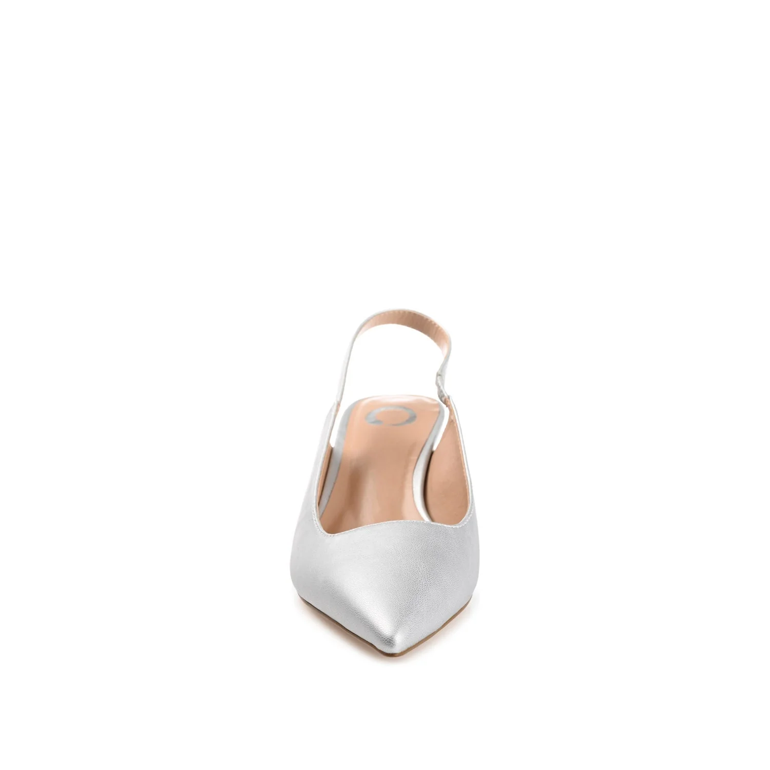 PAULINA SLINGBACK KITTEN HEELS IN PATENT - Silver PU - Image 5