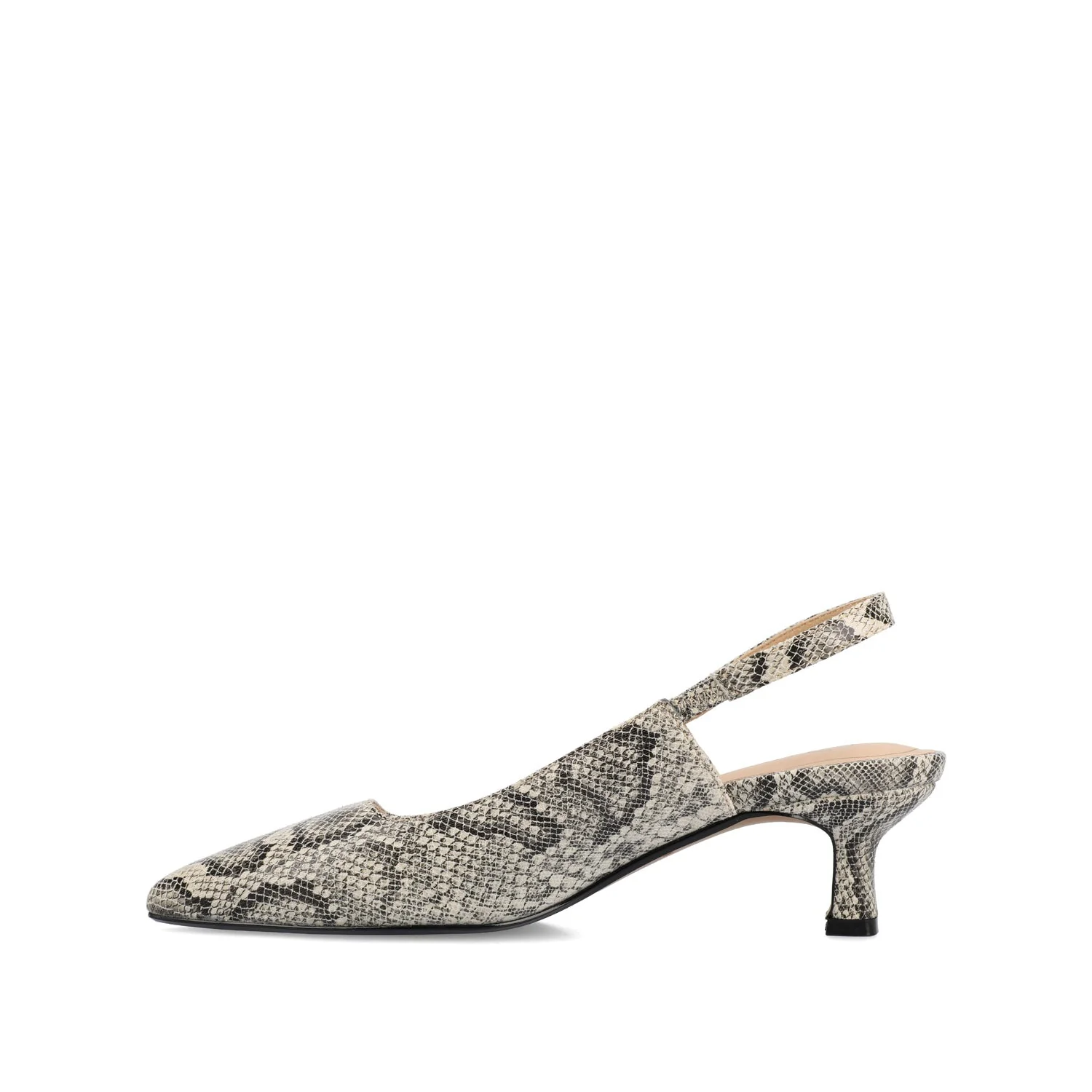 PAULINA SLINGBACK KITTEN HEELS IN PATENT - Snake - Image 3