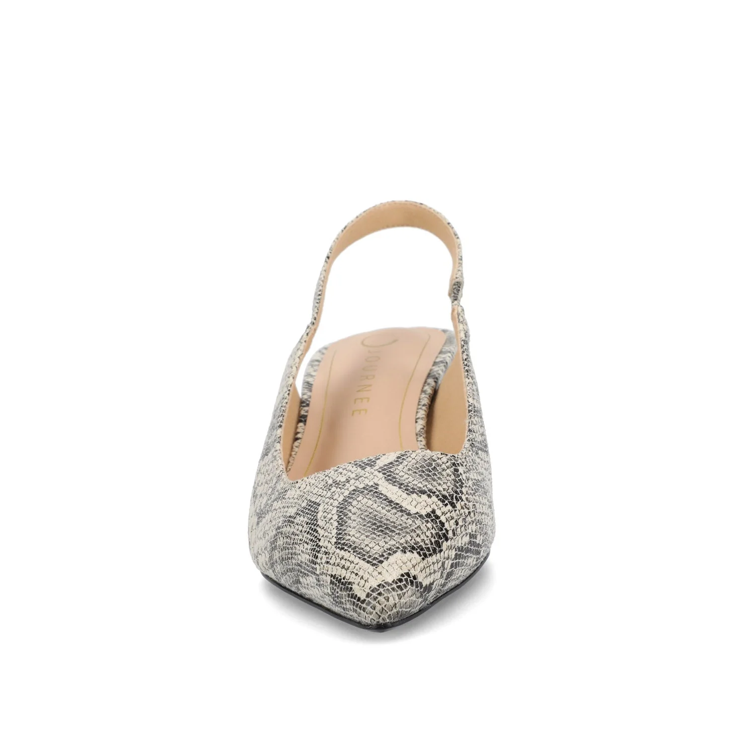 PAULINA SLINGBACK KITTEN HEELS IN PATENT - Snake - Image 5