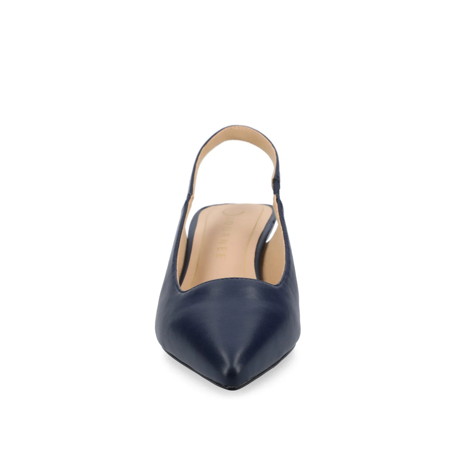 PAULINA PATENT KITTEN HEELS IN WIDE - Navy Nubuck - Image 5