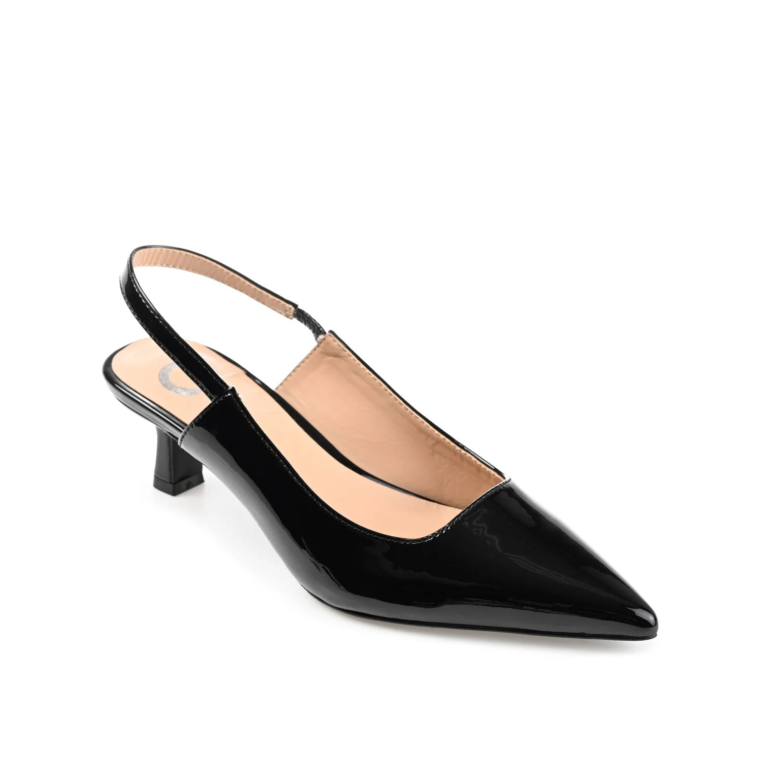 PAULINA PATENT KITTEN HEELS IN WIDE - Patent Black - Image 2