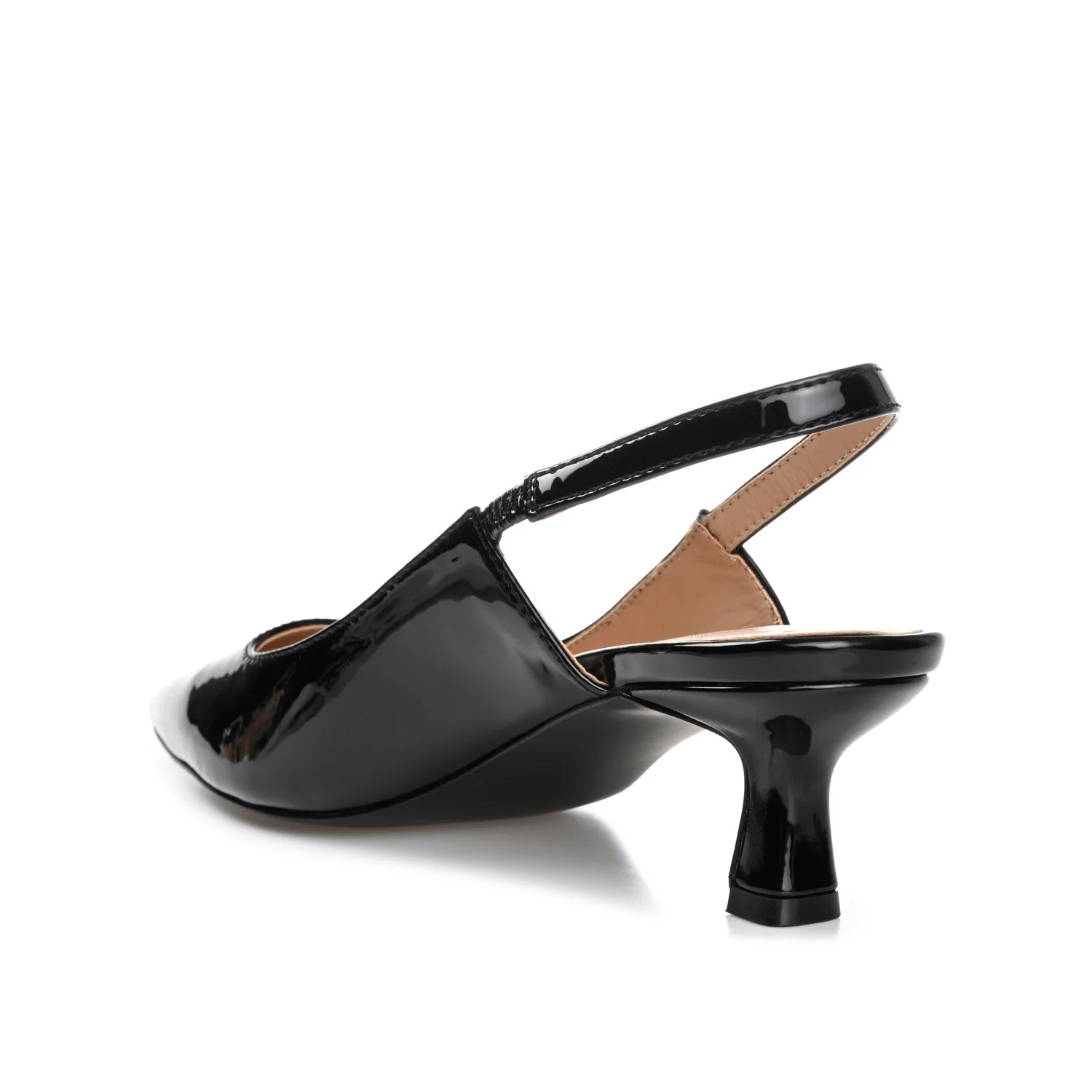 PAULINA PATENT KITTEN HEELS IN WIDE - Patent Black - Image 4