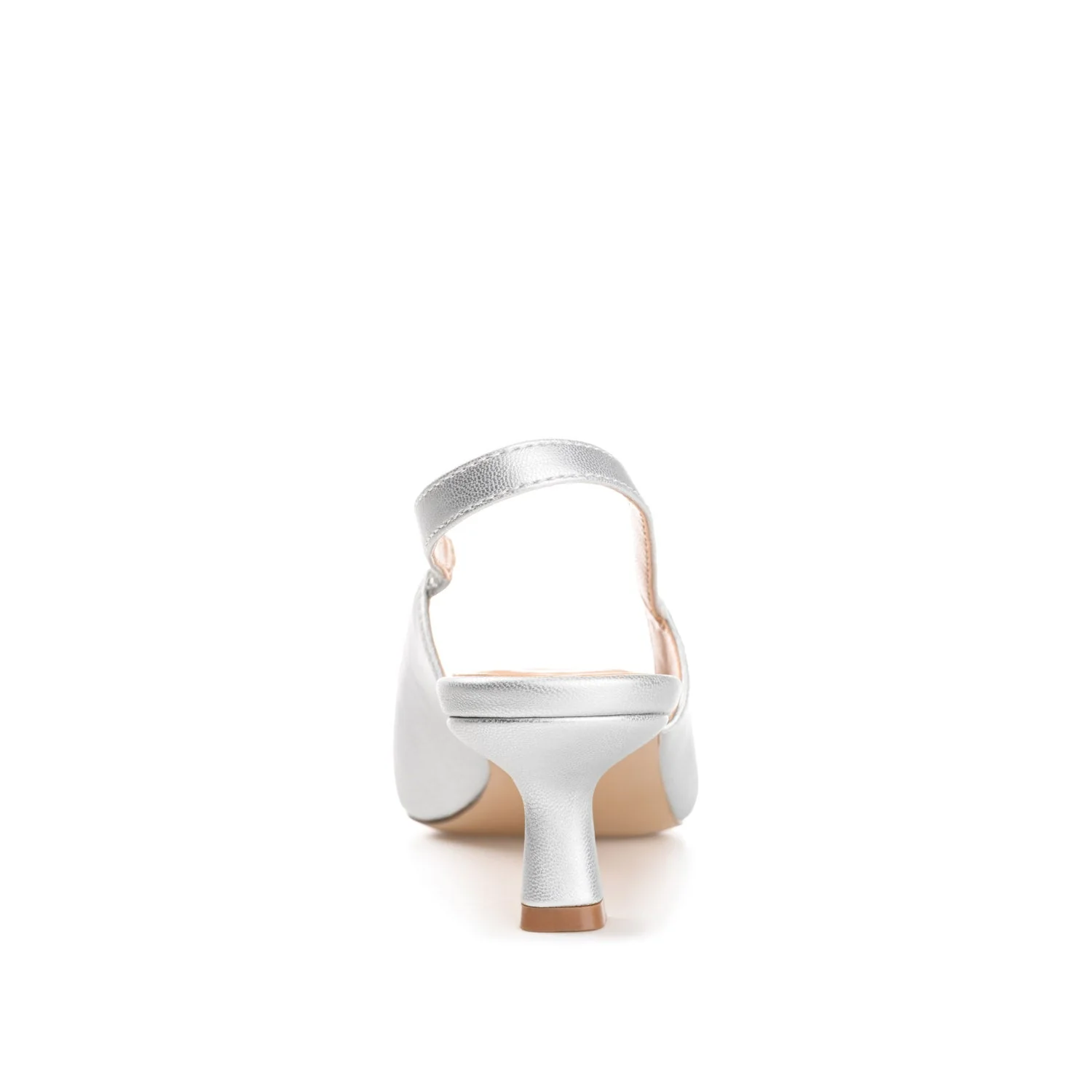 PAULINA PATENT KITTEN HEELS IN WIDE - Silver PU - Image 7