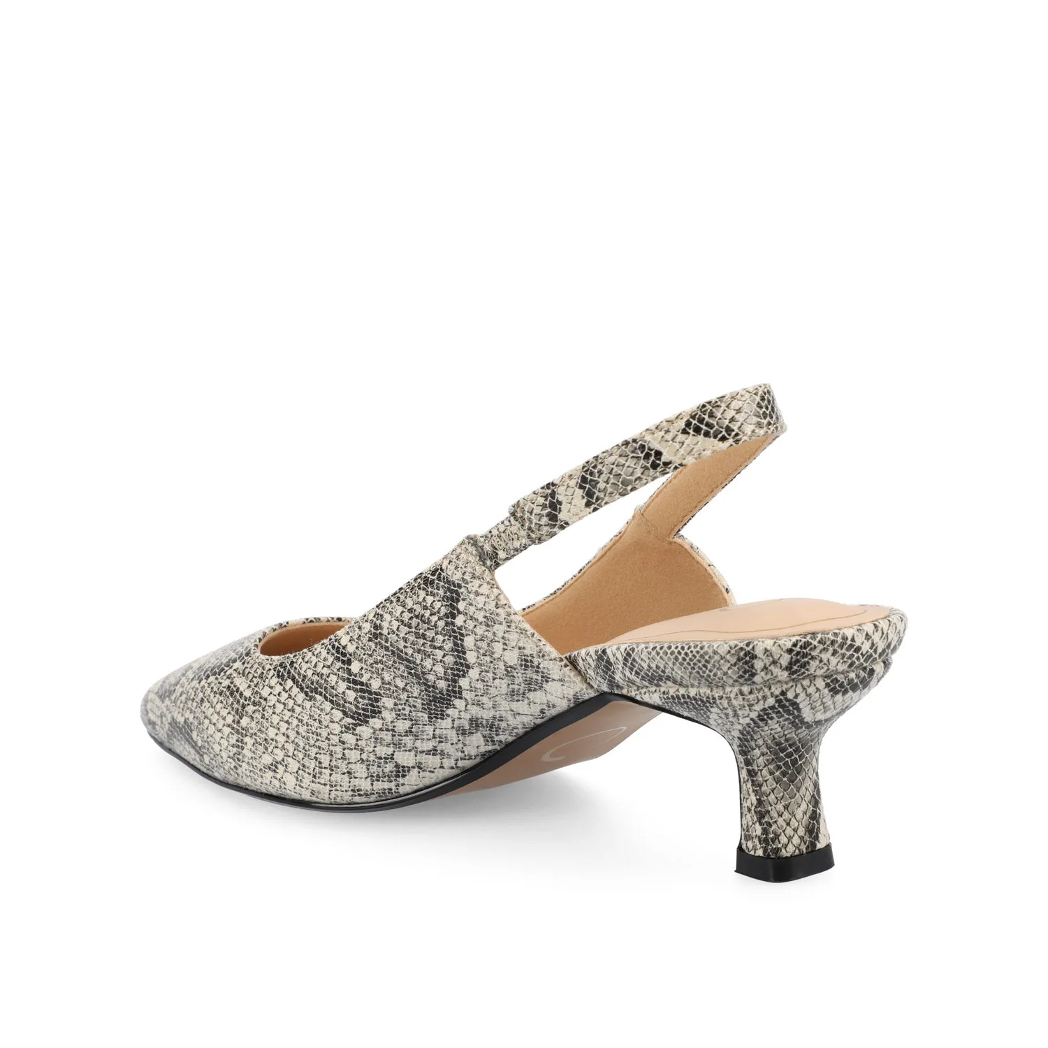 PAULINA PATENT KITTEN HEELS IN WIDE - Snake - Image 4