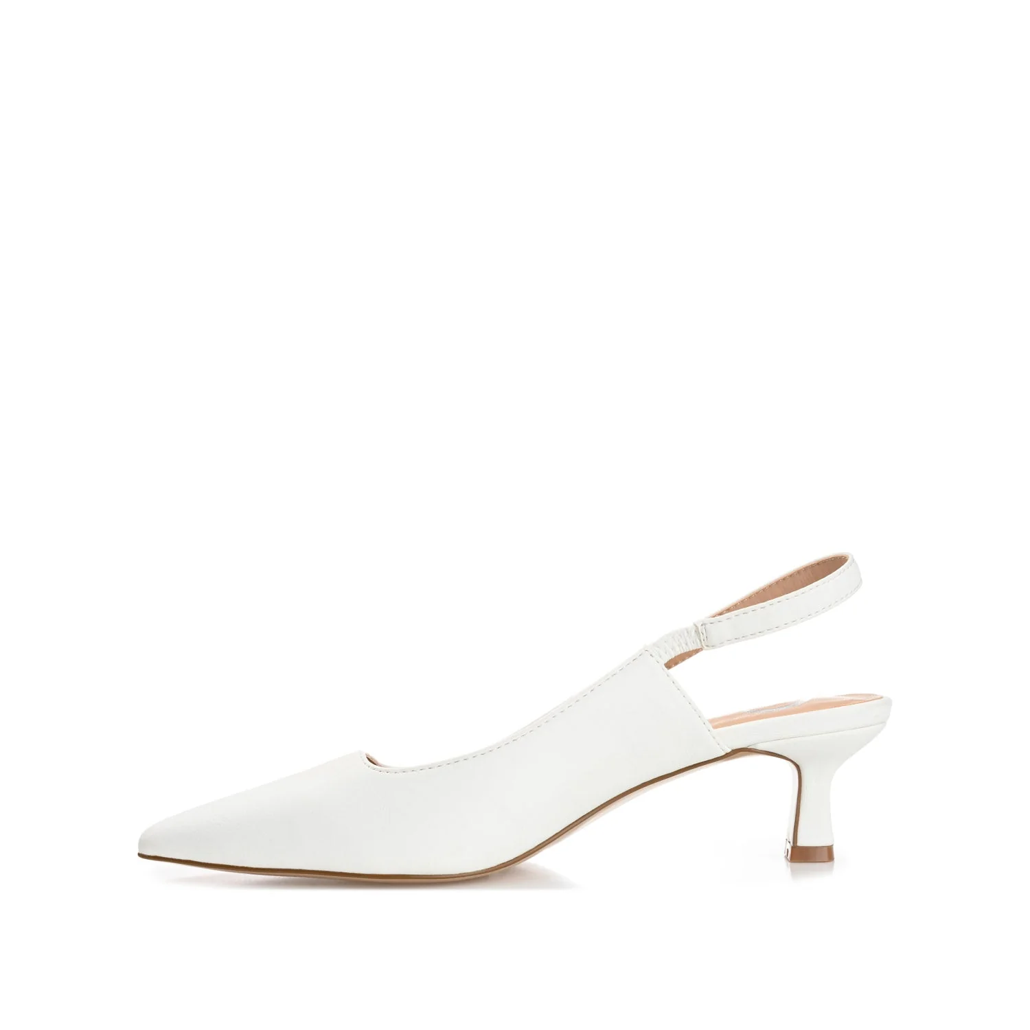 PAULINA PATENT KITTEN HEELS IN WIDE - White - Image 3