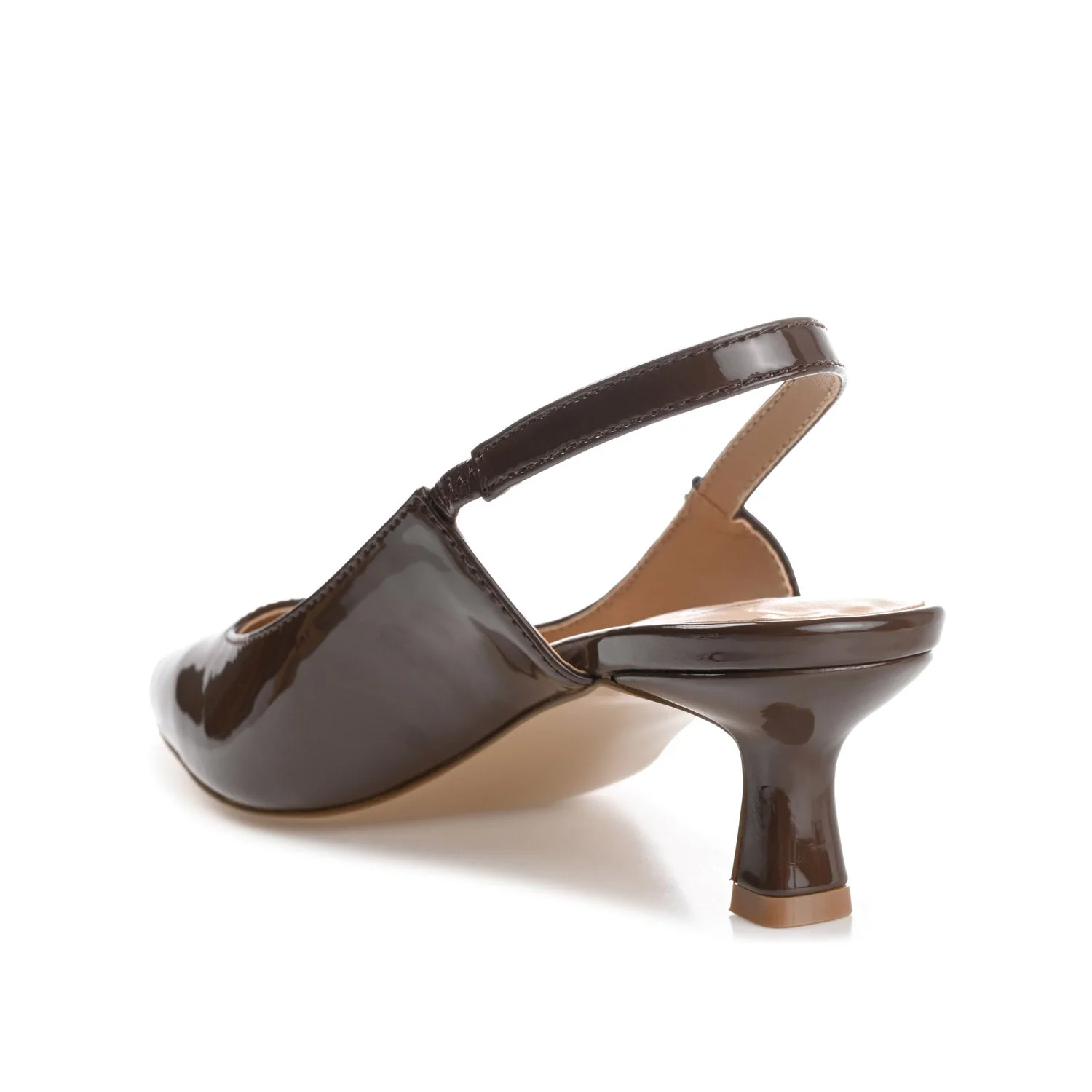 PAULINA KITTEN HEELS IN STATEMENT PATENT - Patent Brown - Image 4