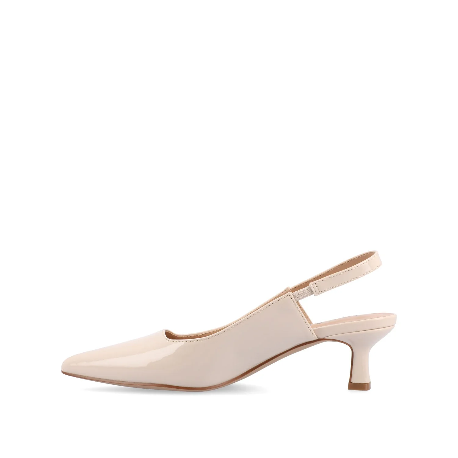 PAULINA STATEMENT KITTEN HEELS IN WIDE - Patent Nude - Image 6