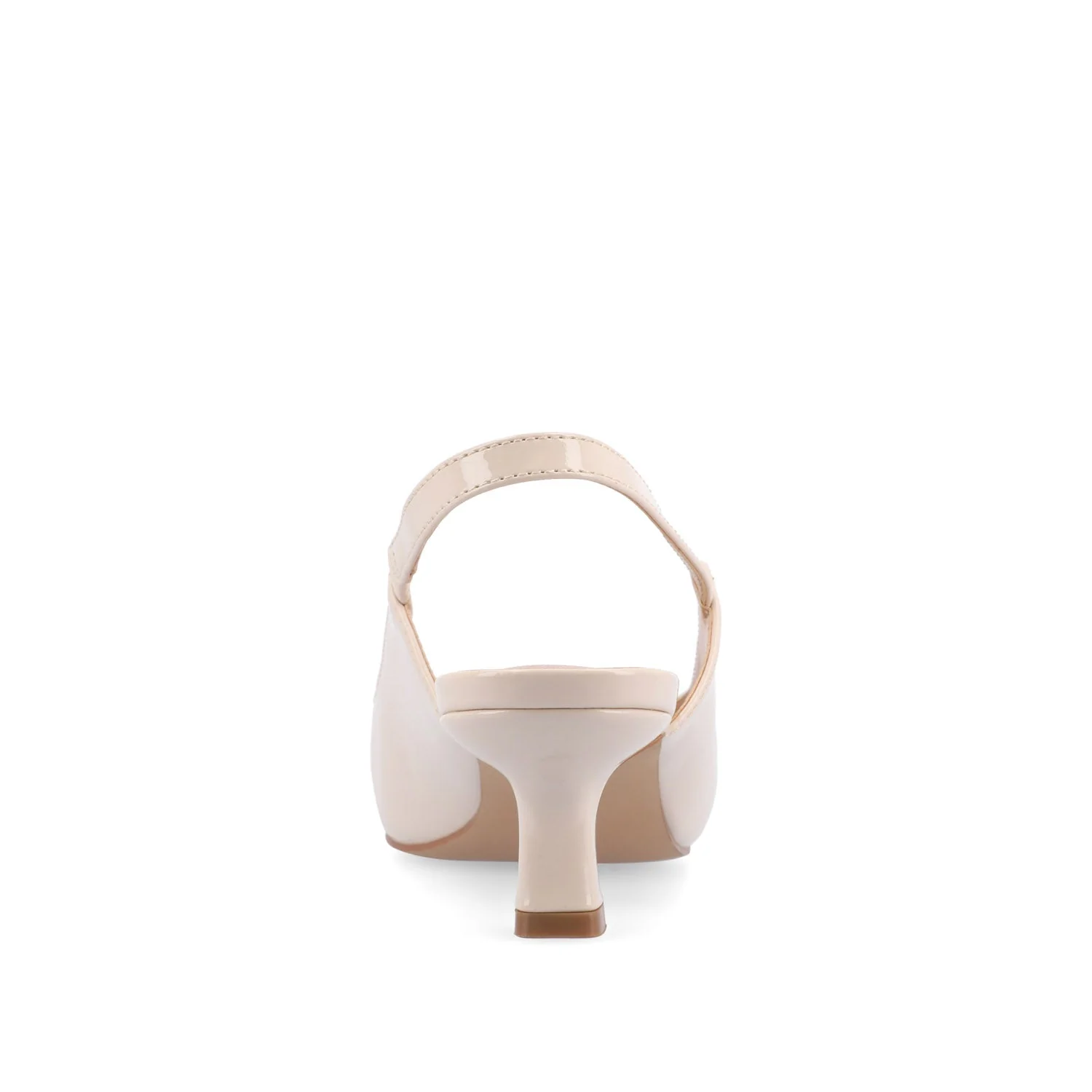PAULINA STATEMENT KITTEN HEELS IN WIDE - Patent Nude - Image 7