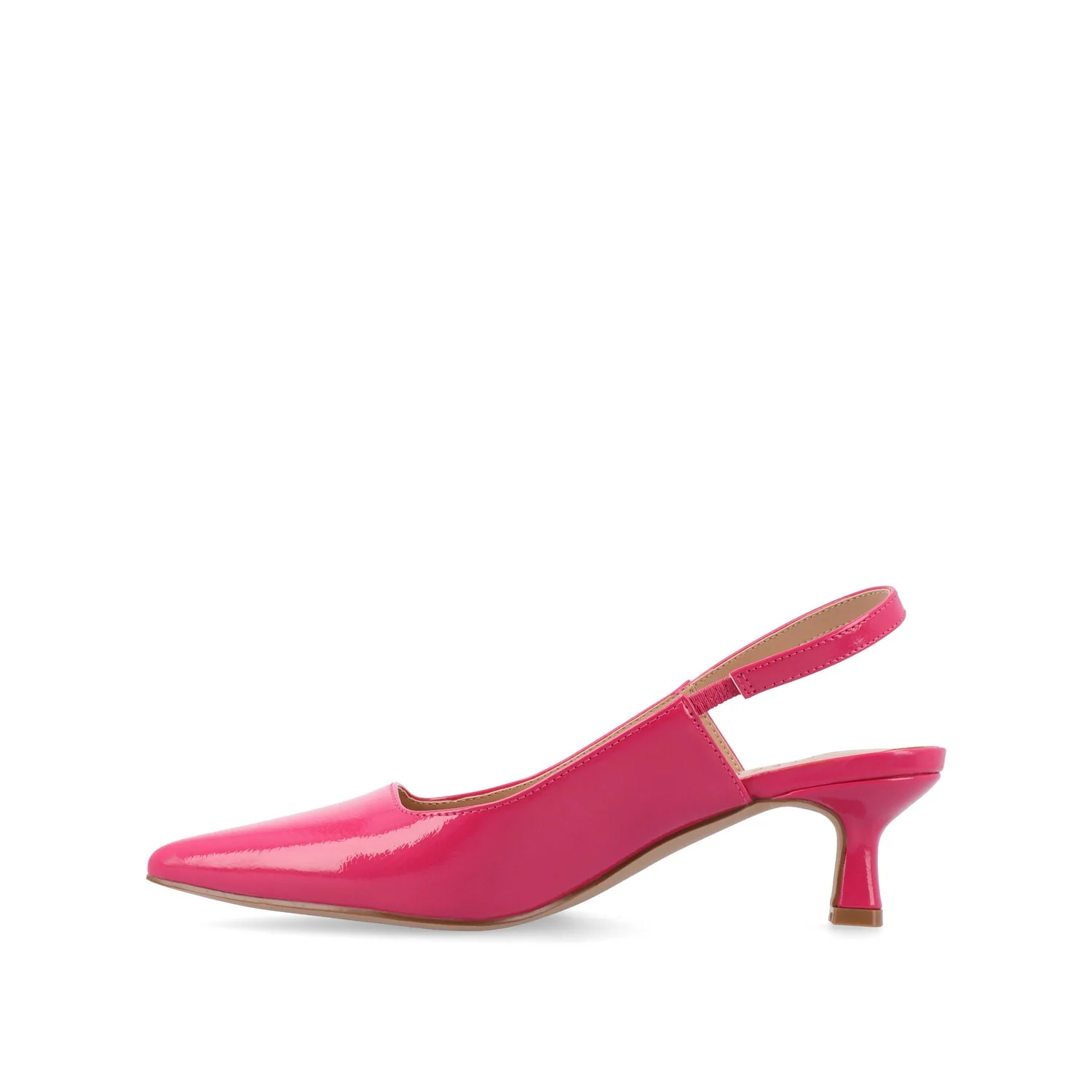 PAULINA STATEMENT KITTEN HEELS IN WIDE - Patent Pink - Image 3