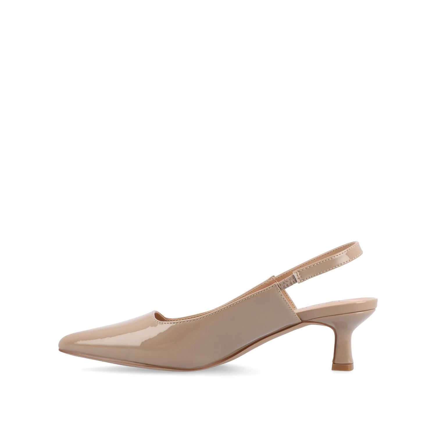 PAULINA STATEMENT KITTEN HEELS IN WIDE - Patent Taupe - Image 4