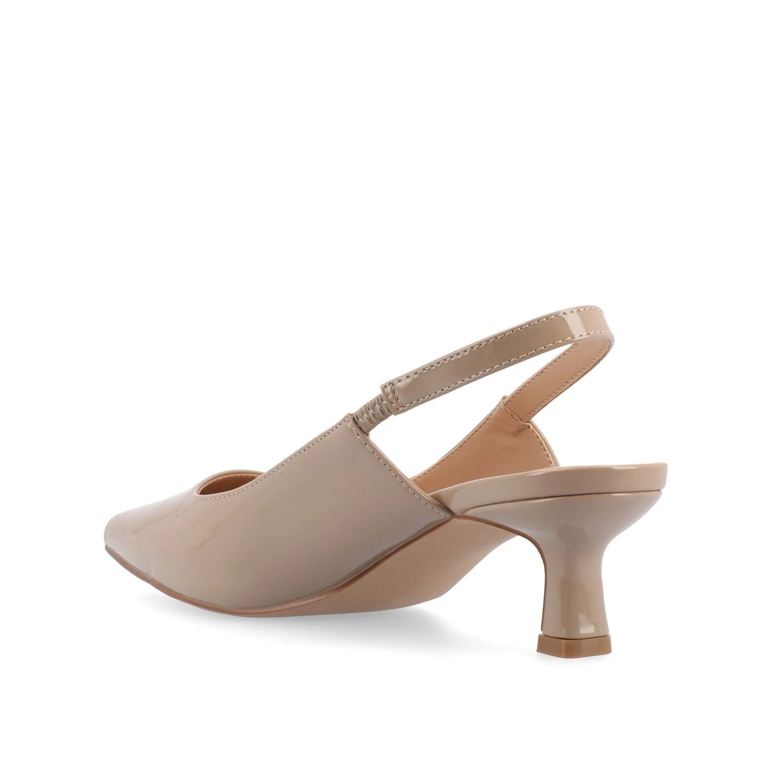PAULINA STATEMENT KITTEN HEELS IN WIDE - Patent Taupe - Image 5