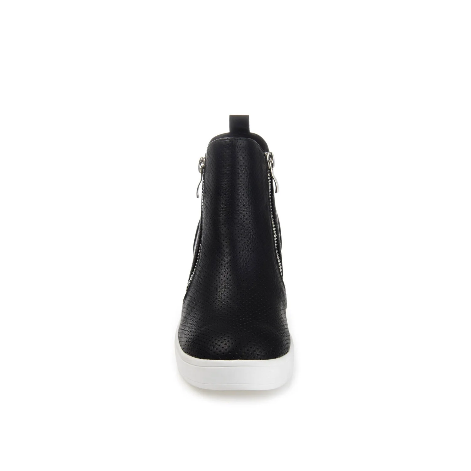 PENNELOPE WEDGE SNEAKERS IN VEGAN LEATHER - Black - Image 5