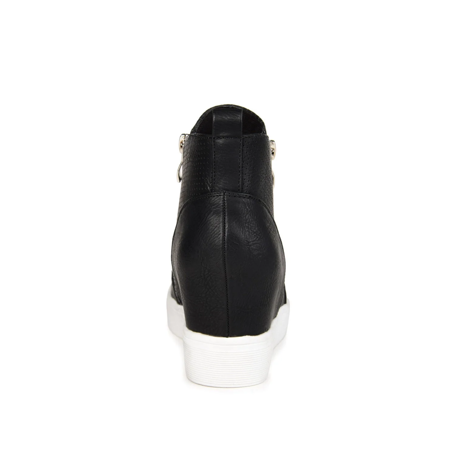 PENNELOPE WEDGE SNEAKERS IN VEGAN LEATHER - Black - Image 7