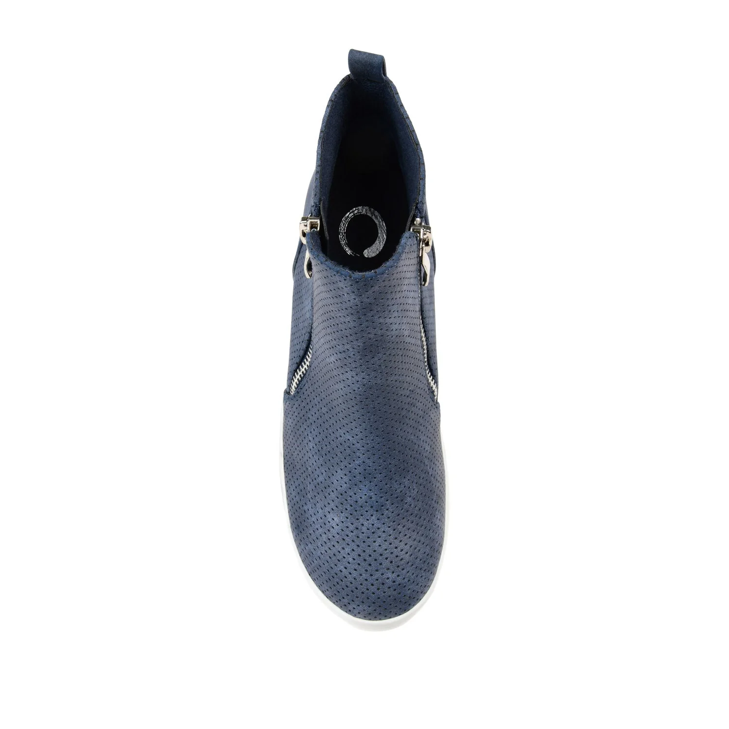 PENNELOPE WEDGE SNEAKERS IN VEGAN LEATHER - Blue - Image 5