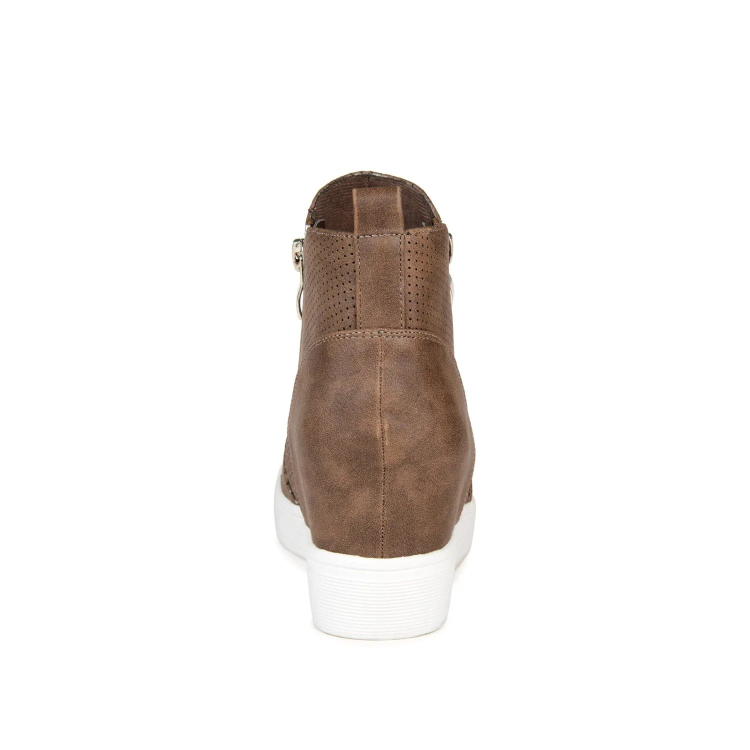 PENNELOPE WEDGE SNEAKERS IN VEGAN LEATHER - Brown - Image 7