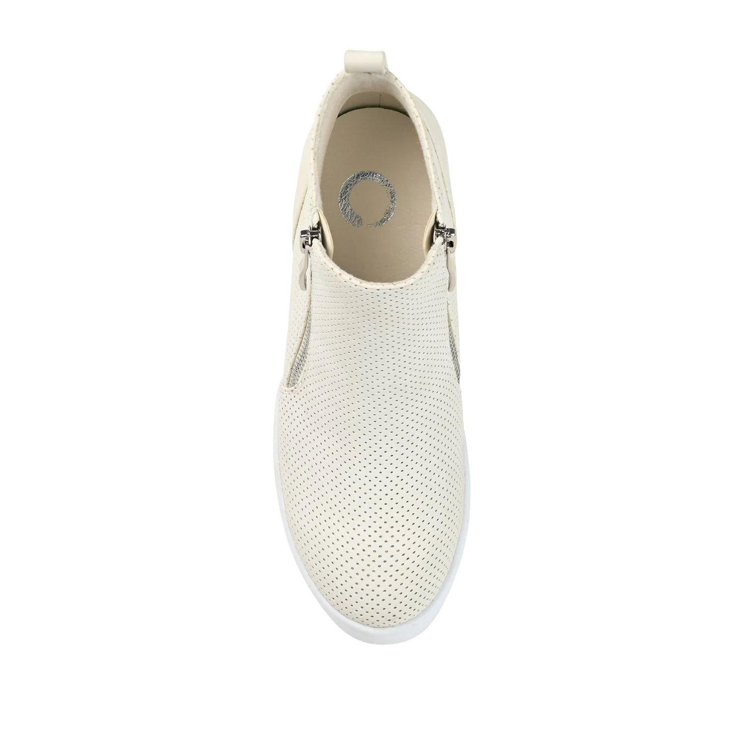 PENNELOPE WEDGE SNEAKERS IN VEGAN LEATHER - Ivory - Image 6