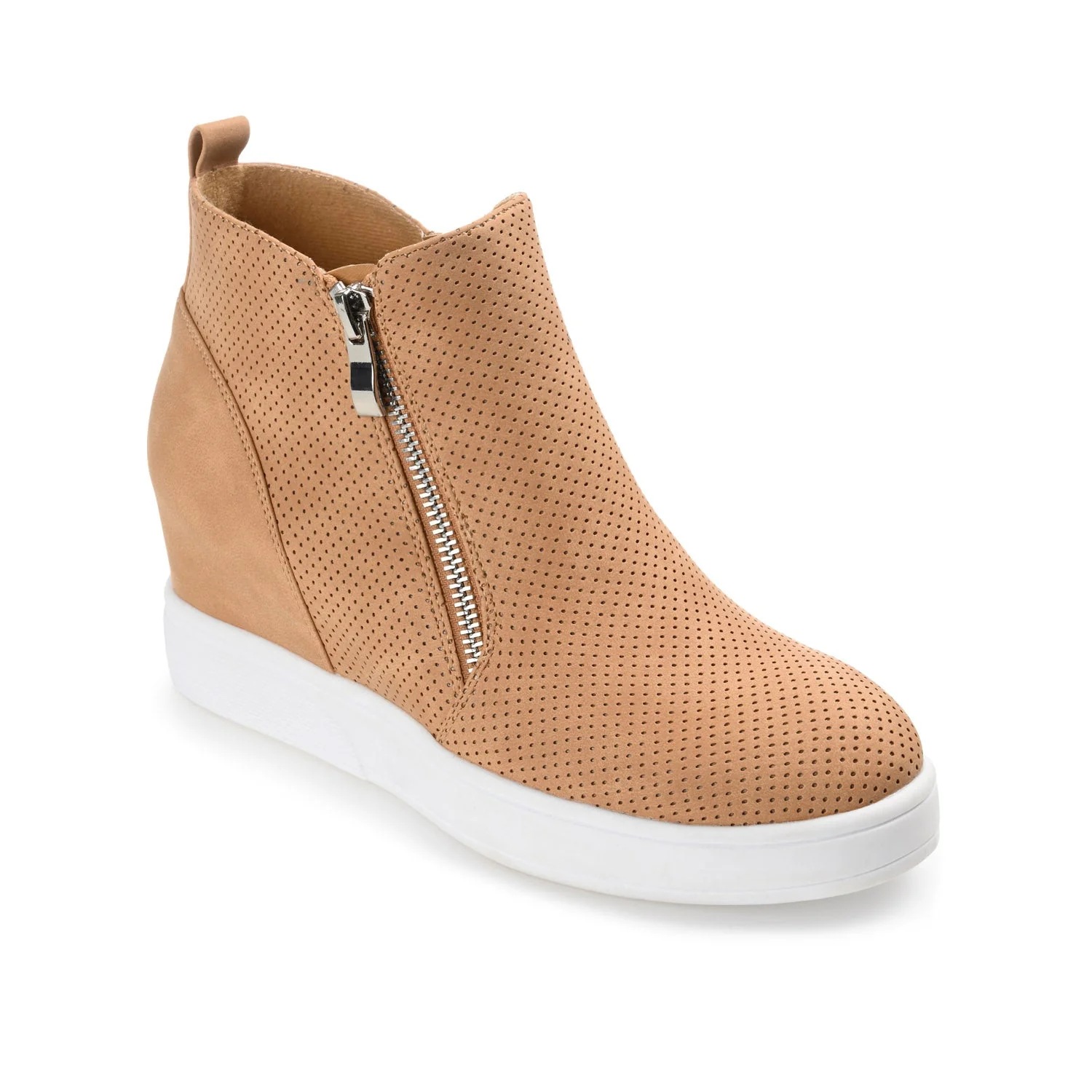 PENNELOPE WEDGE SNEAKERS IN VEGAN LEATHER - Tan - Image 2