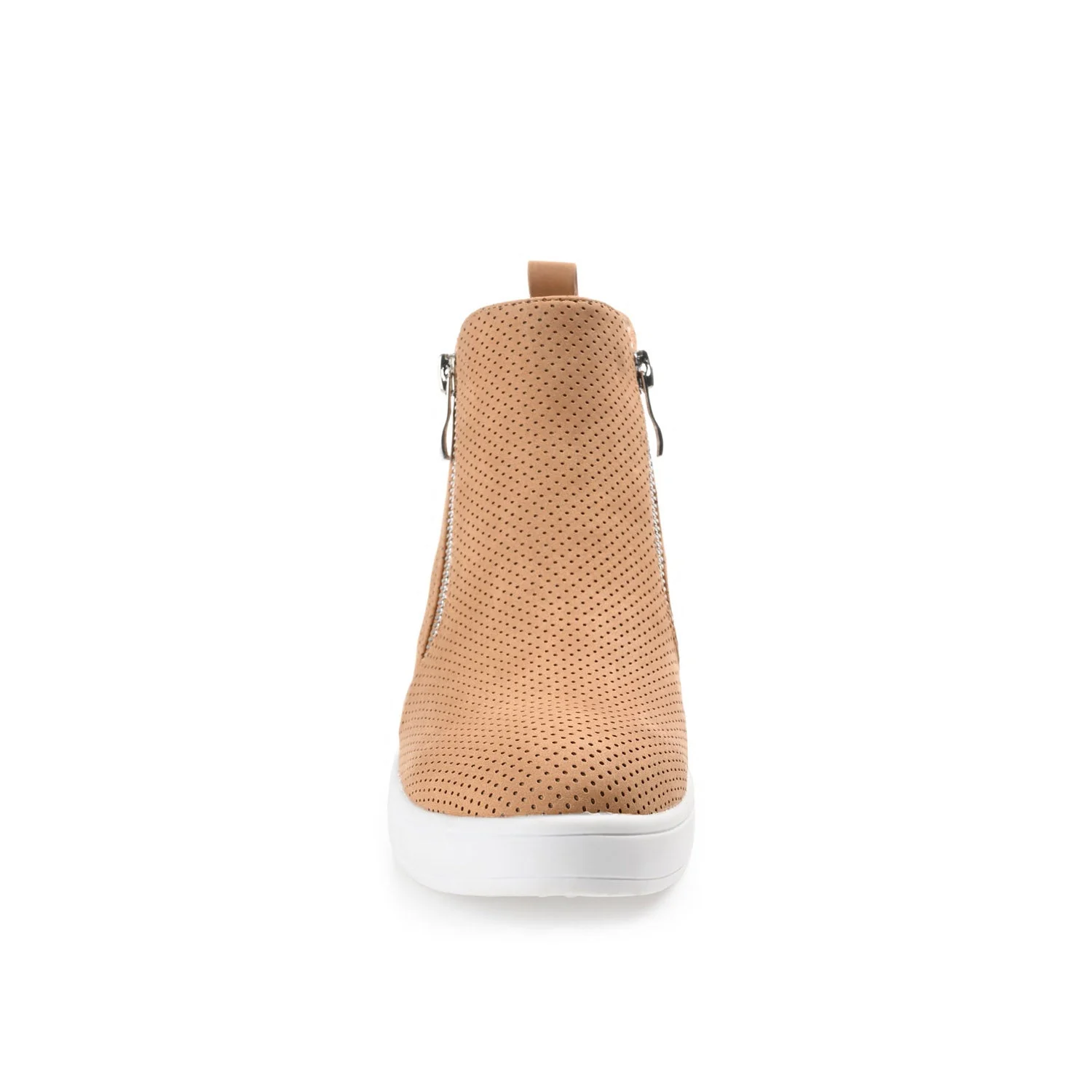 PENNELOPE WEDGE SNEAKERS IN VEGAN LEATHER - Tan - Image 5