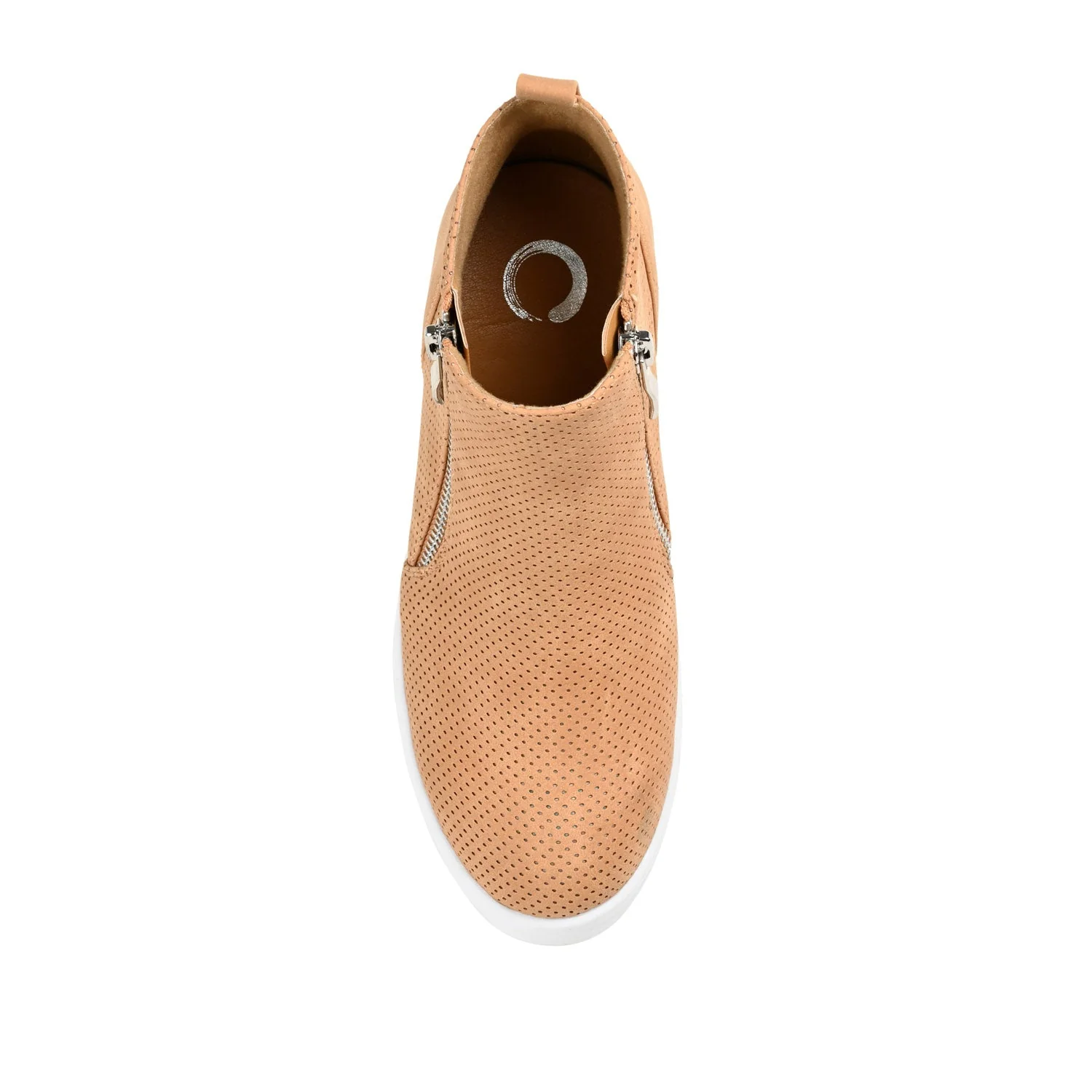 PENNELOPE WEDGE SNEAKERS IN VEGAN LEATHER - Tan - Image 6