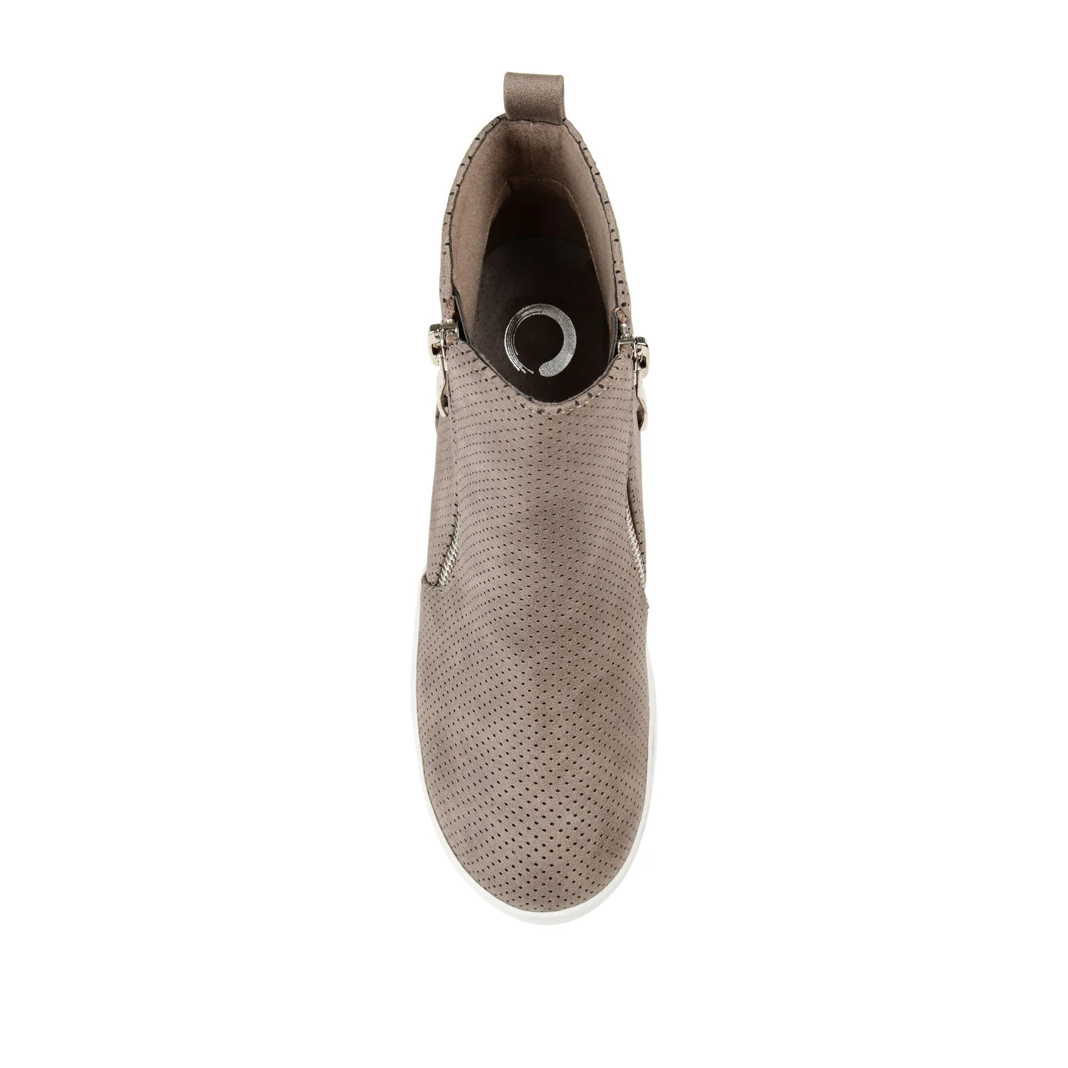 PENNELOPE WEDGE SNEAKERS IN VEGAN LEATHER - Taupe - Image 6