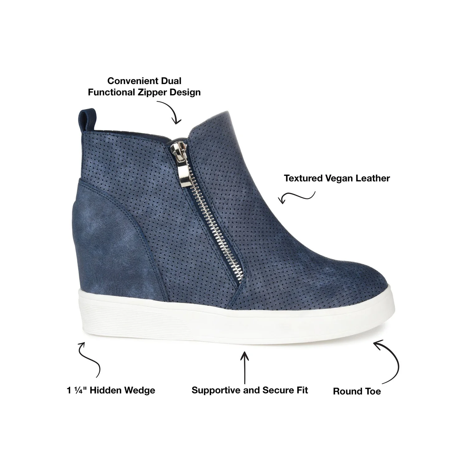 PENNELOPE WEDGE SNEAKERS IN WIDE - Blue - Image 9