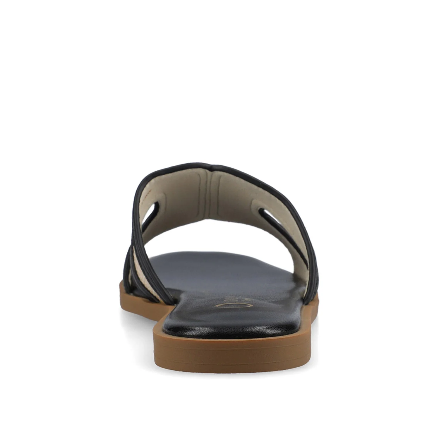 PRIMAH FLAT SANDALS IN WIDE - Black/Natural Raffia - Image 6