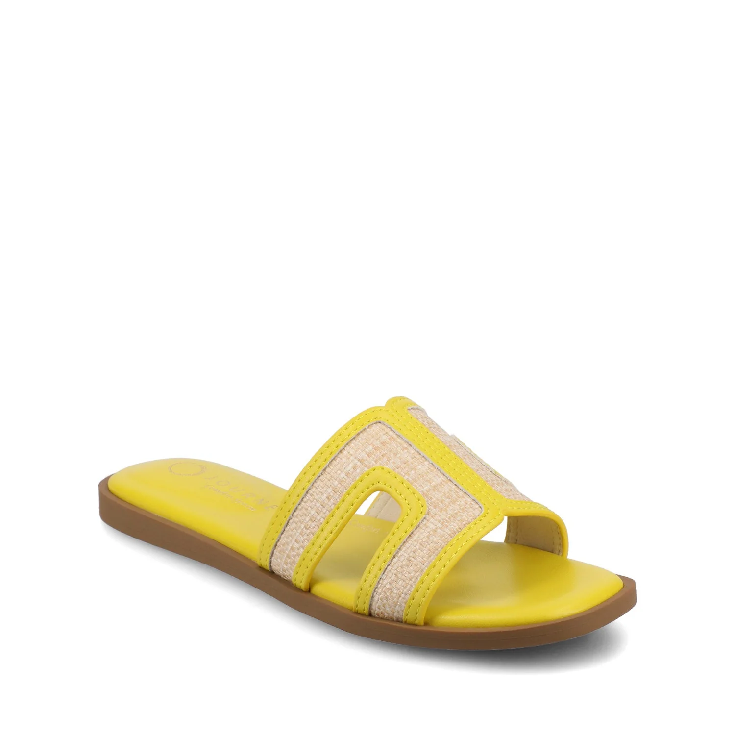 PRIMAH FLAT SANDALS IN WIDE - Mango Raffia - Image 2