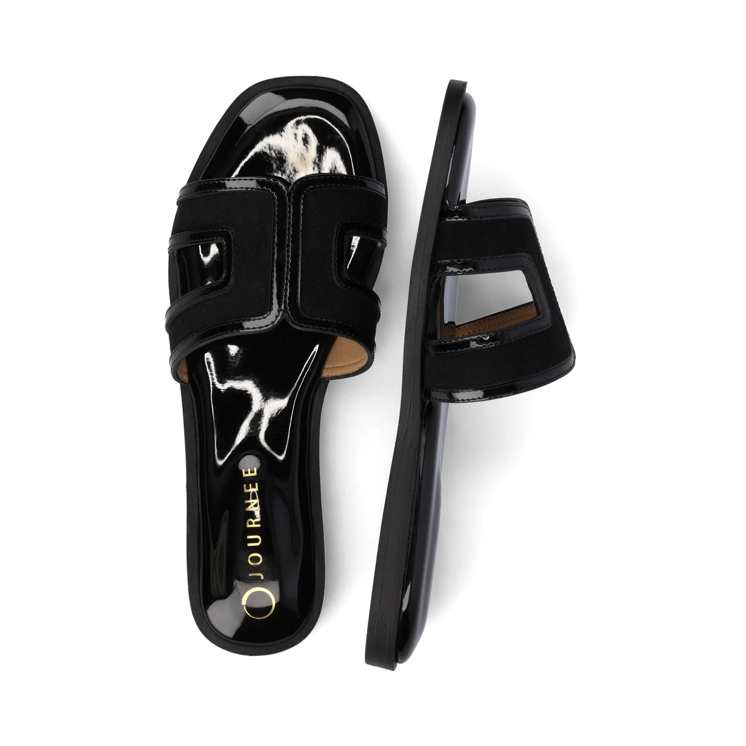 PRIMAH FLAT SANDALS - Patent/Black - Image 4