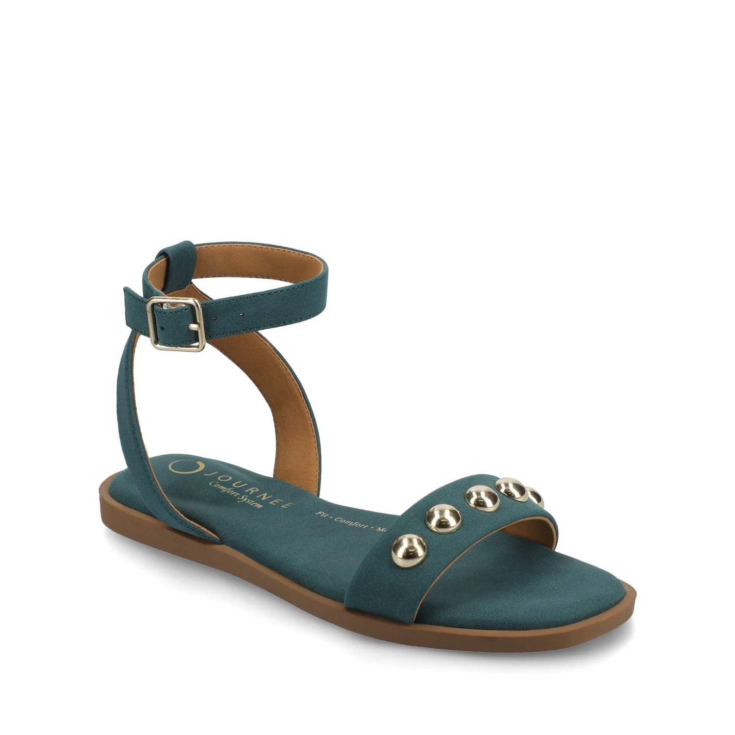 PRIMROSE ANKLE STRAP SANDALS - Teal Nubuck - Image 2