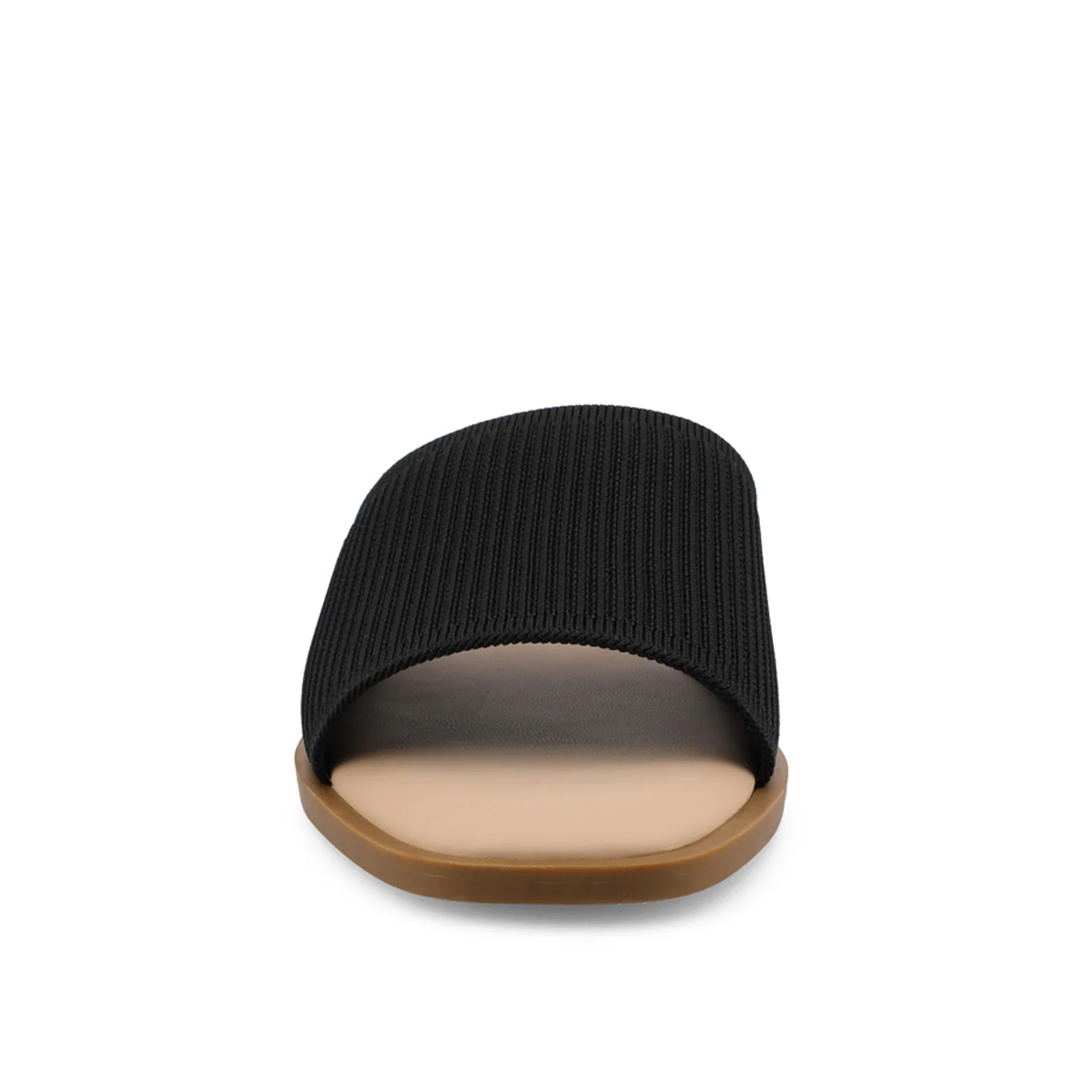 PRISILLA SLIDE SANDALS IN KNIT FABRIC - Black - Image 5