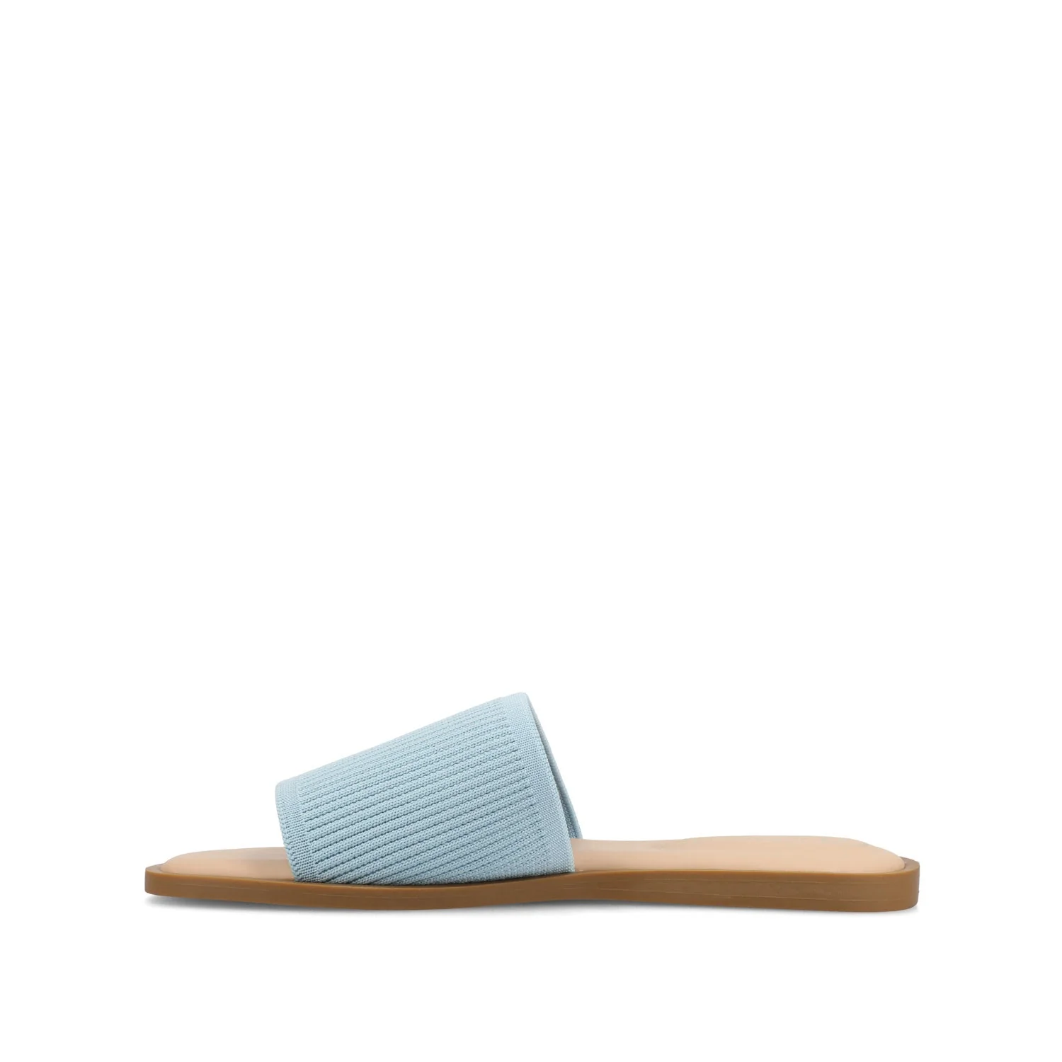PRISILLA SLIDE SANDALS IN KNIT FABRIC - Blue - Image 3