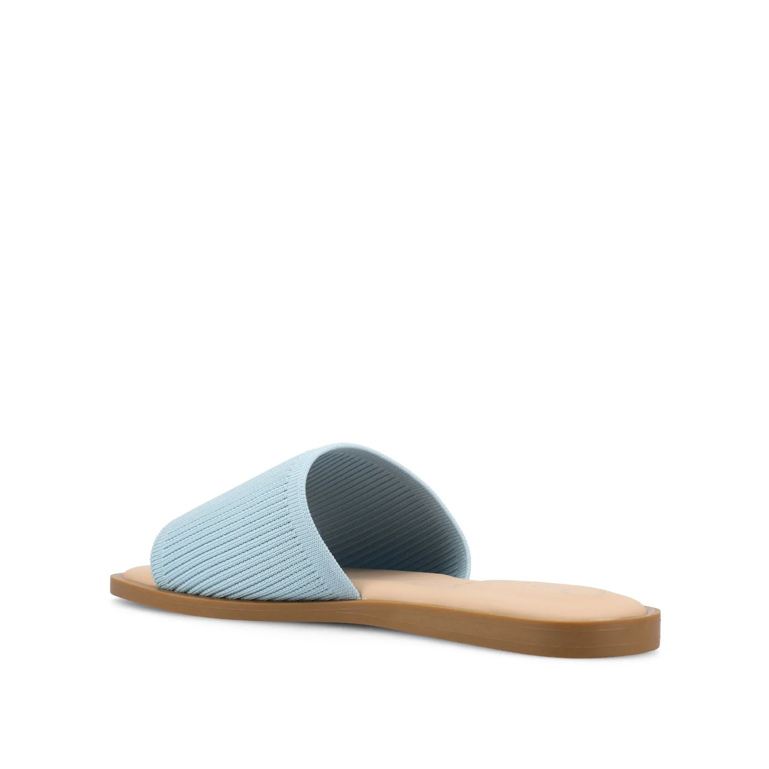 PRISILLA SLIDE SANDALS IN KNIT FABRIC - Blue - Image 4
