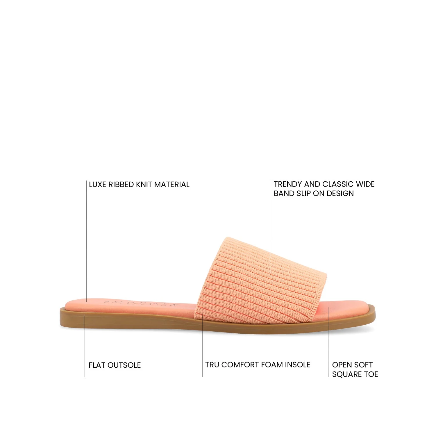 PRISILLA SLIDE SANDALS IN KNIT FABRIC - Peach - Image 10