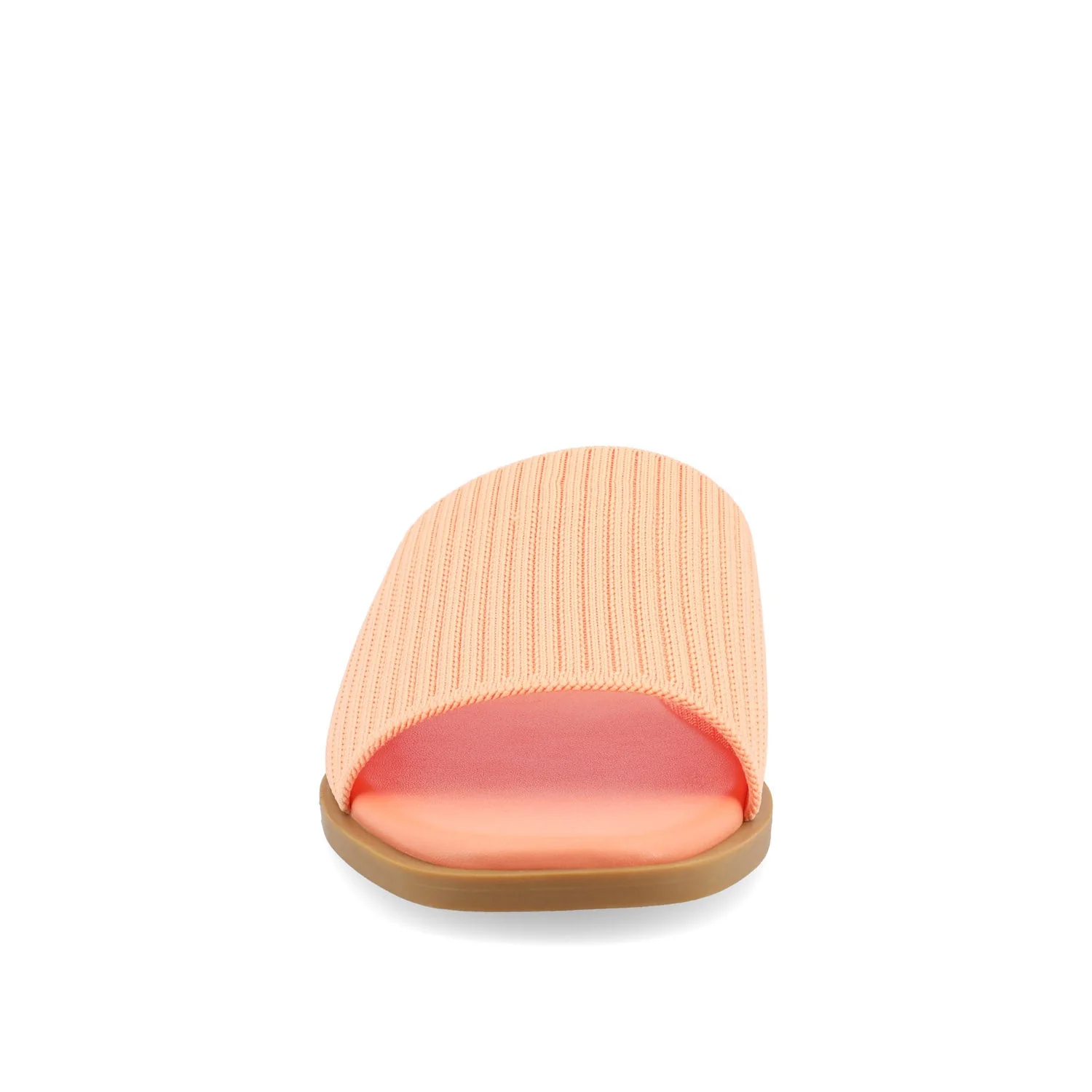 PRISILLA SLIDE SANDALS IN KNIT FABRIC - Peach - Image 6
