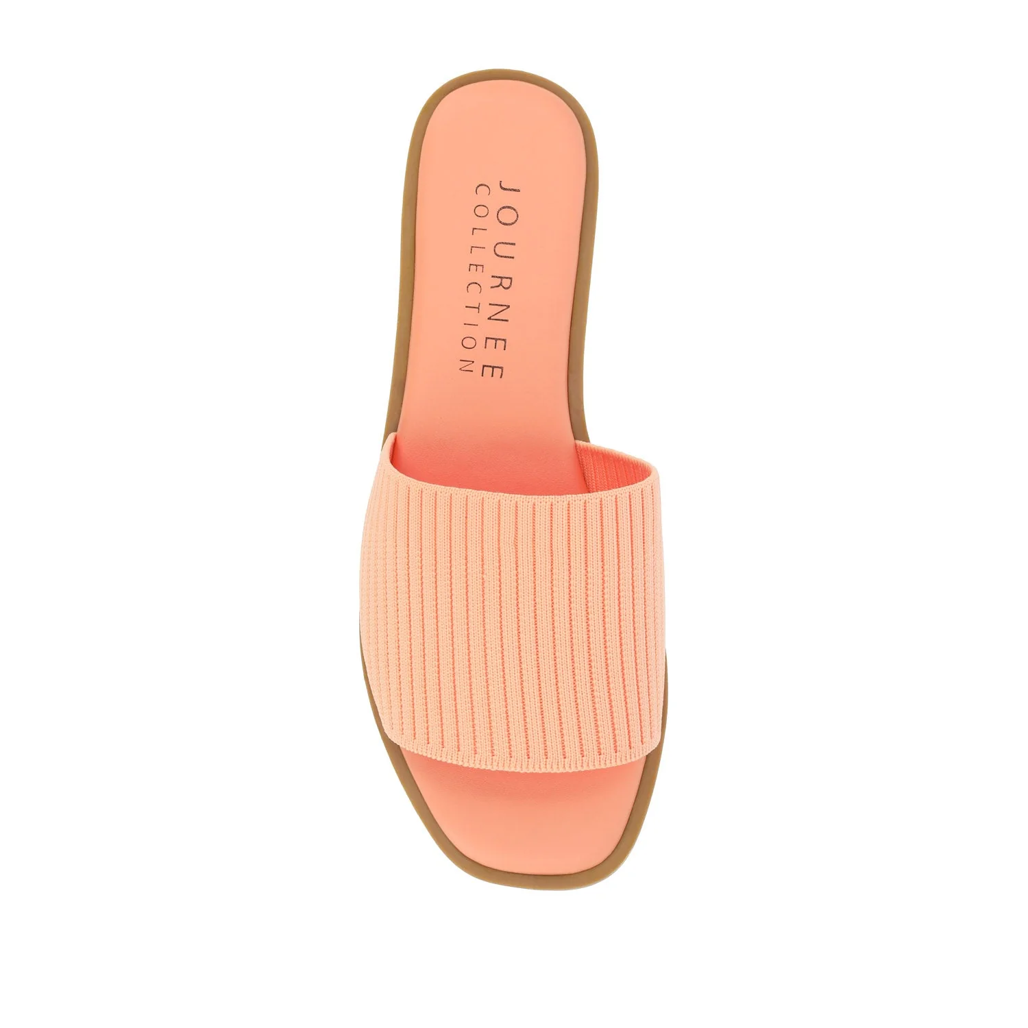 PRISILLA SLIDE SANDALS IN KNIT FABRIC - Peach - Image 7