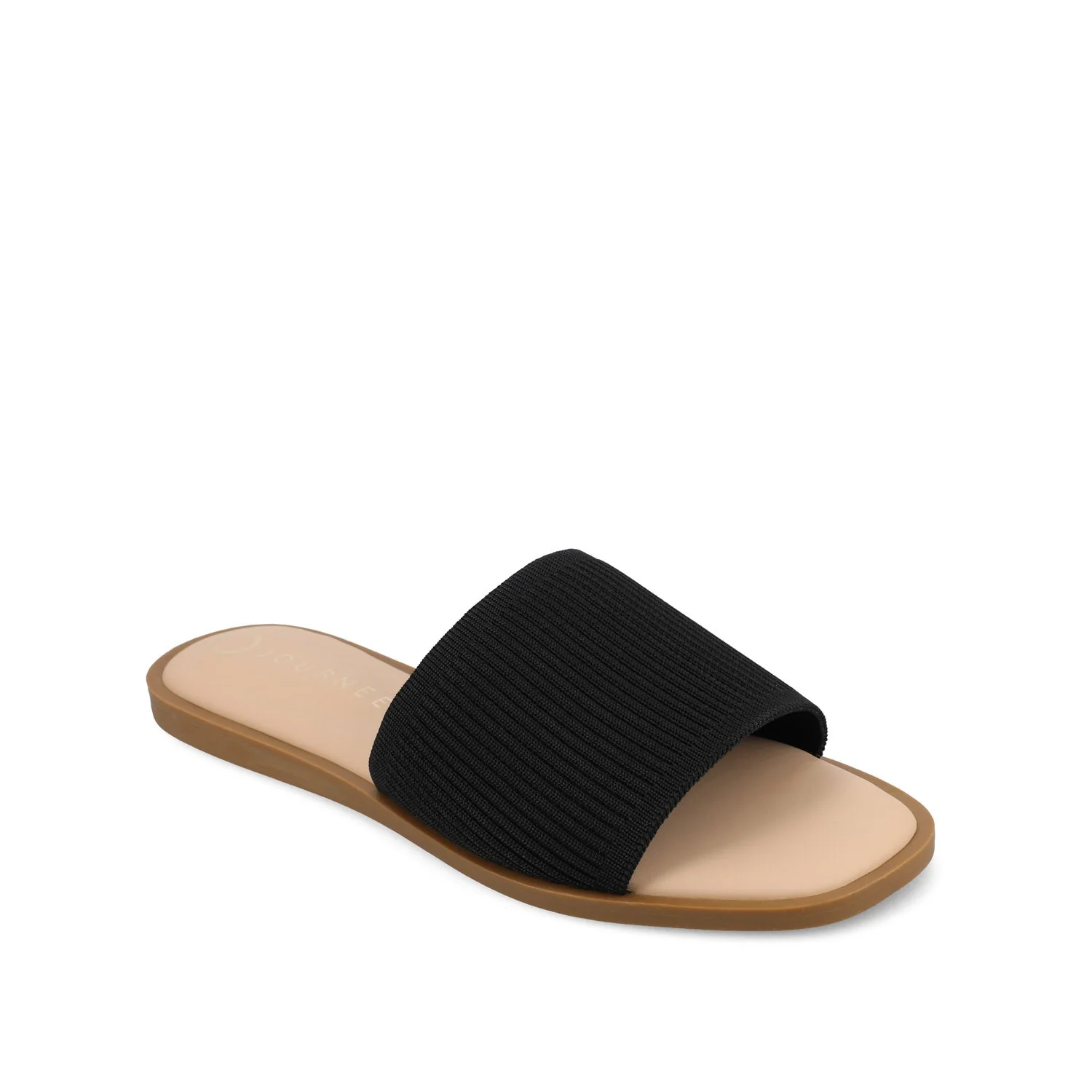 PRISILLA SLIDE SANDALS IN KNIT FABRIC IN WIDE - Black - Image 2
