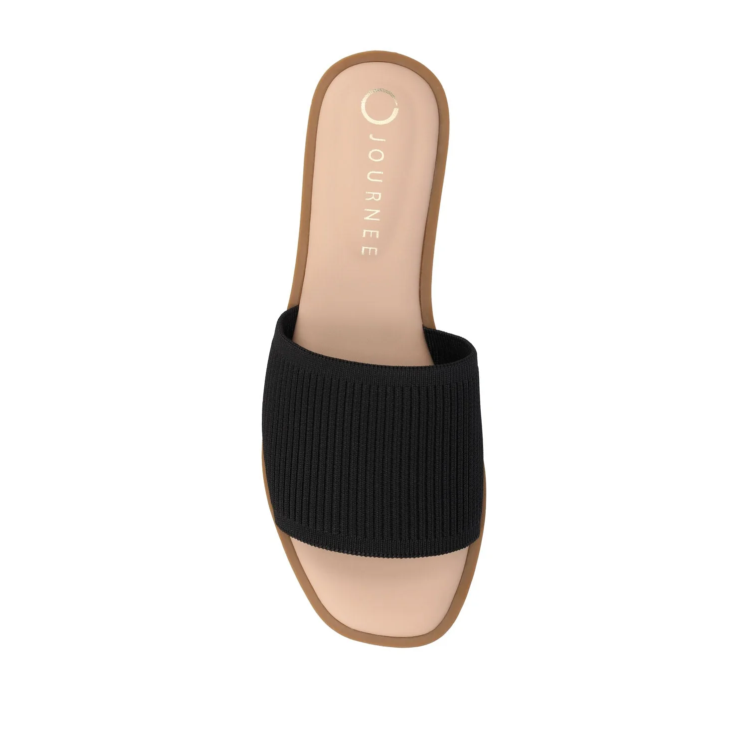 PRISILLA SLIDE SANDALS IN KNIT FABRIC IN WIDE - Black - Image 6