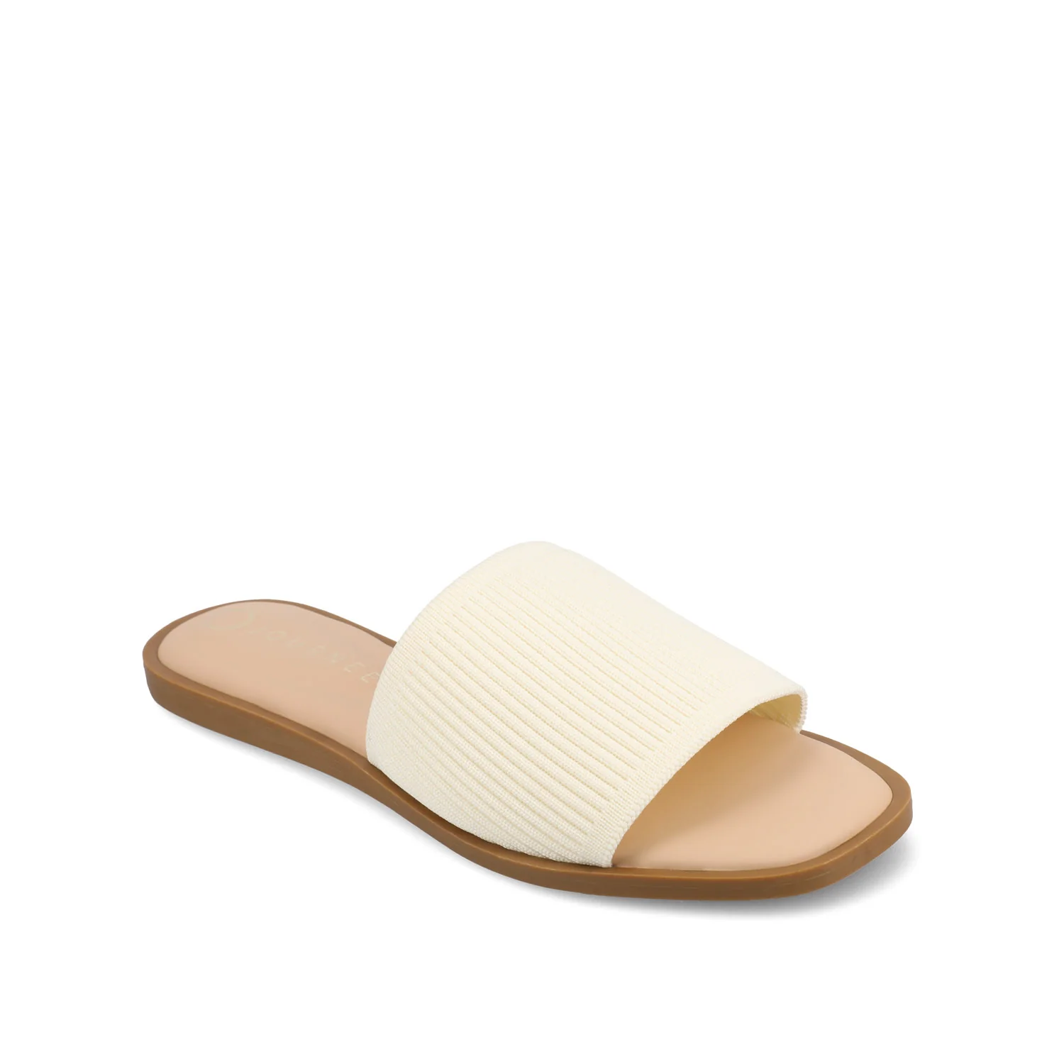 PRISILLA SLIDE SANDALS IN KNIT FABRIC - Bone - Image 2