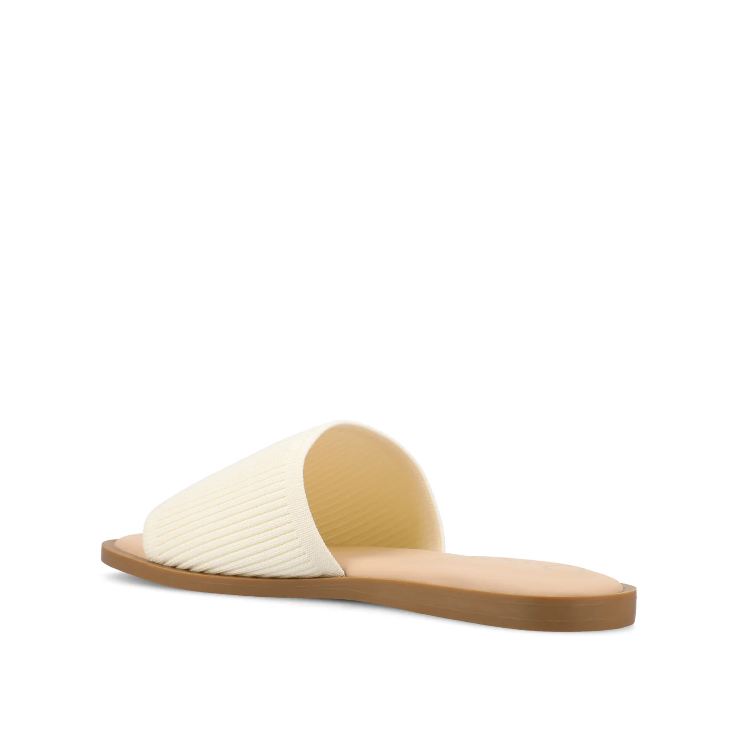 PRISILLA SLIDE SANDALS IN KNIT FABRIC - Bone - Image 4