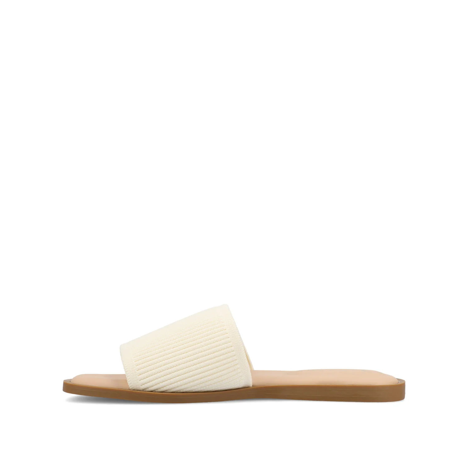 PRISILLA SLIDE SANDALS IN KNIT FABRIC - Bone - Image 3