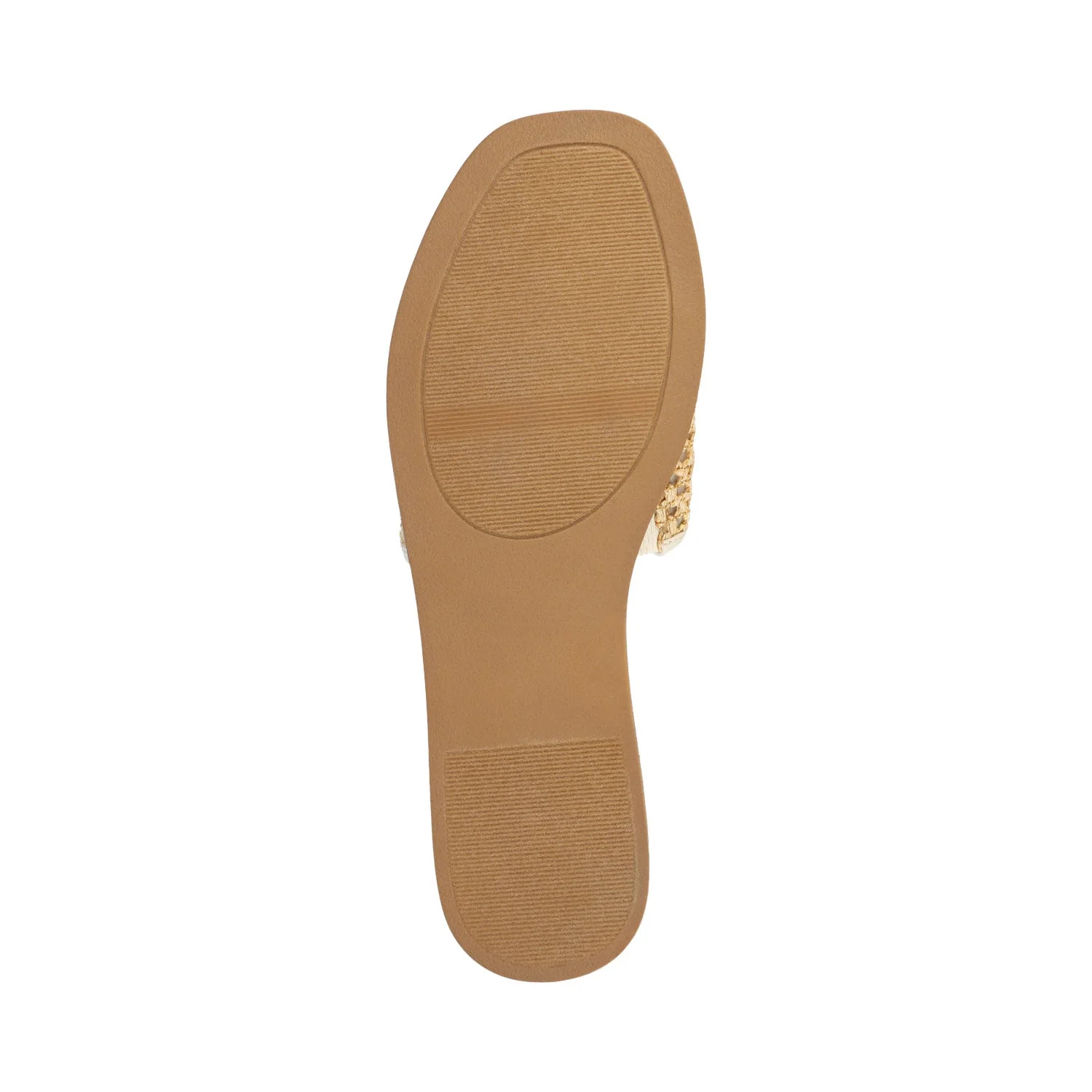 PRISILLA SLIDE SANDALS IN STATEMENT - Bone Open Raffia - Image 5