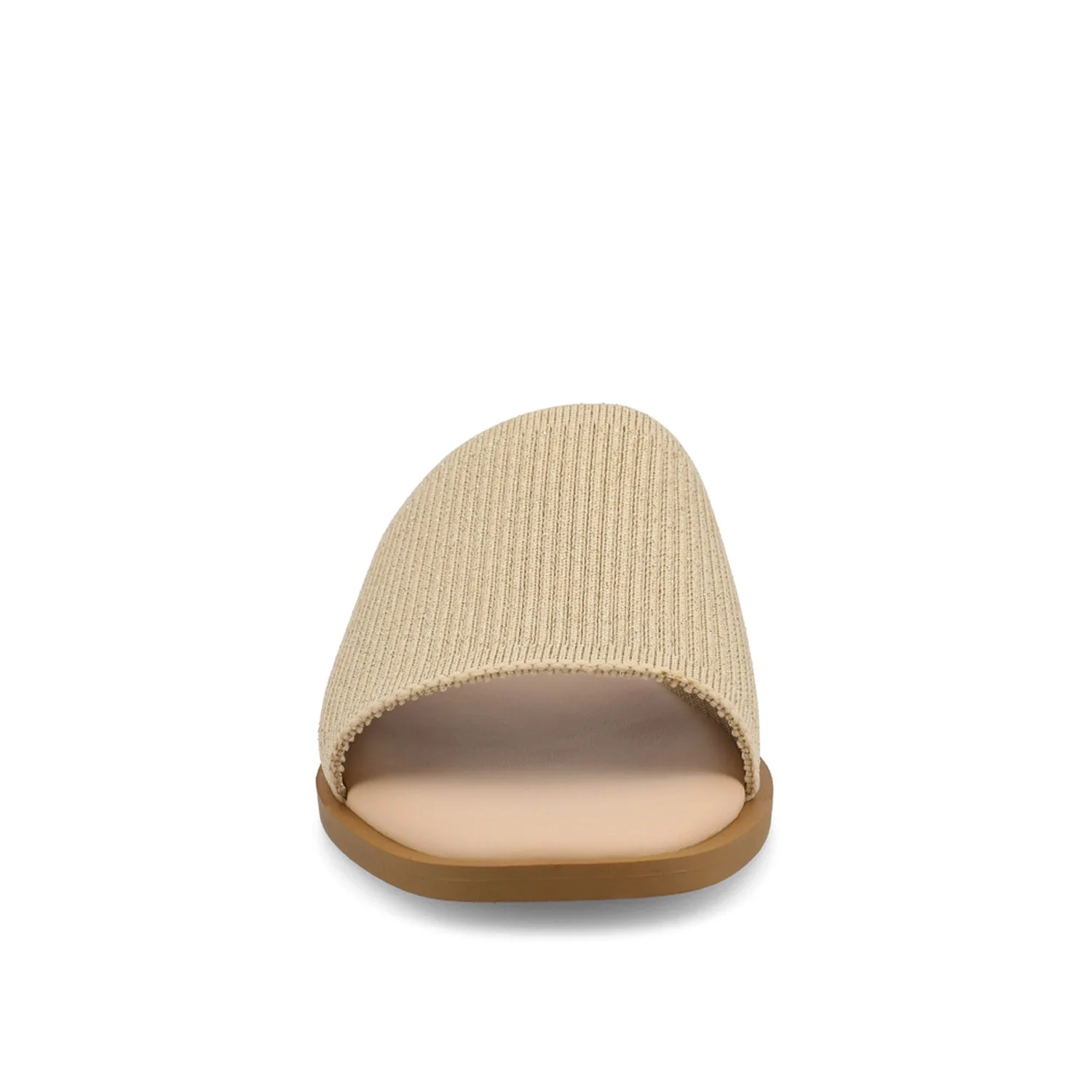 PRISILLA SLIDE SANDALS IN STATEMENT - Champagne - Image 5