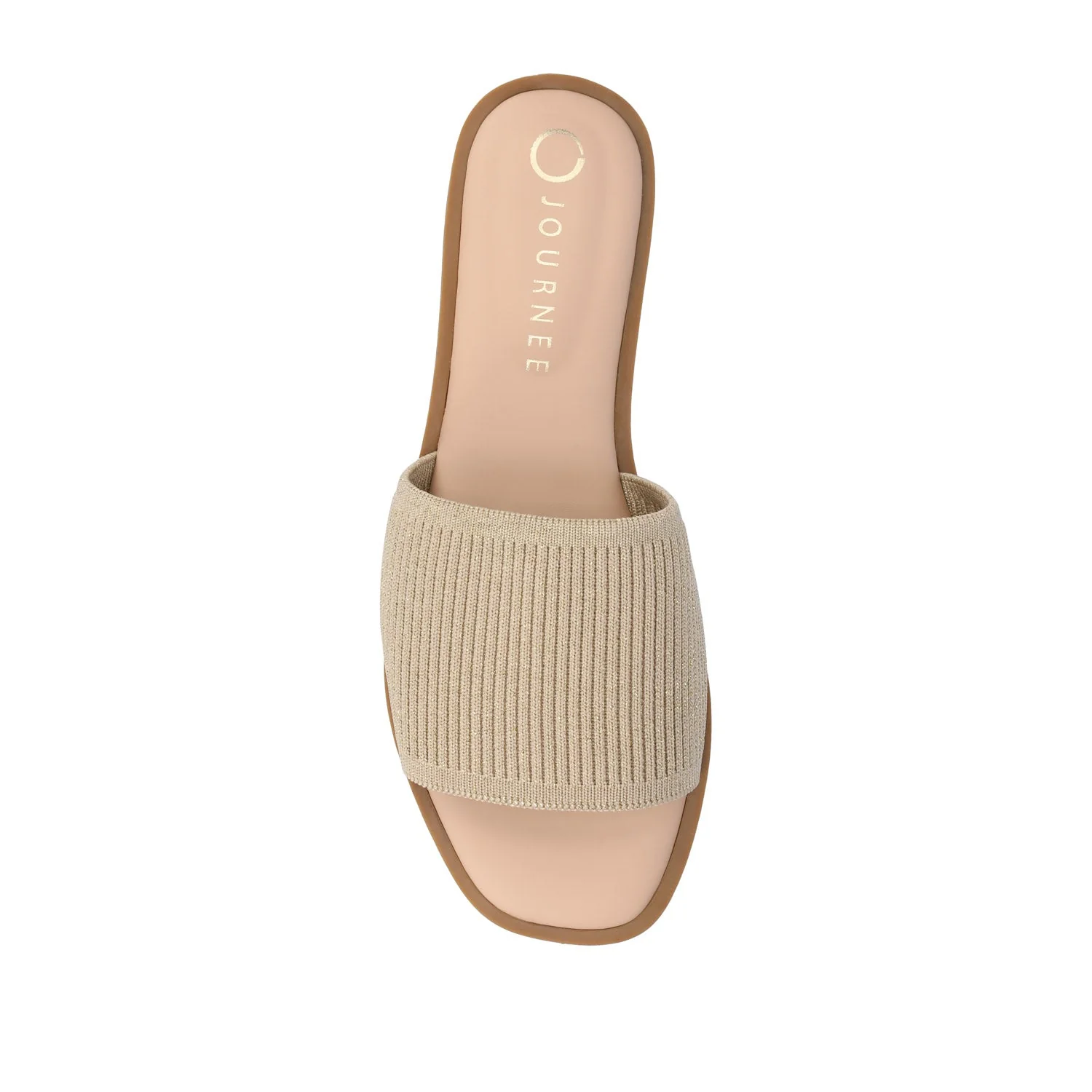 PRISILLA SLIDE SANDALS IN STATEMENT IN WIDE - Champagne - Image 6