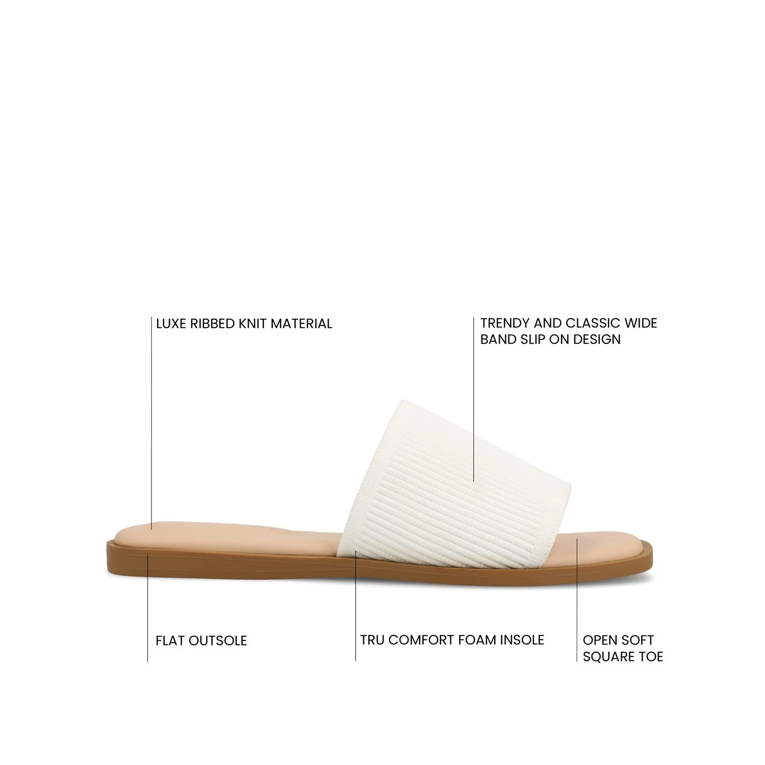 PRISILLA SLIDE SANDALS IN STATEMENT - White - Image 9