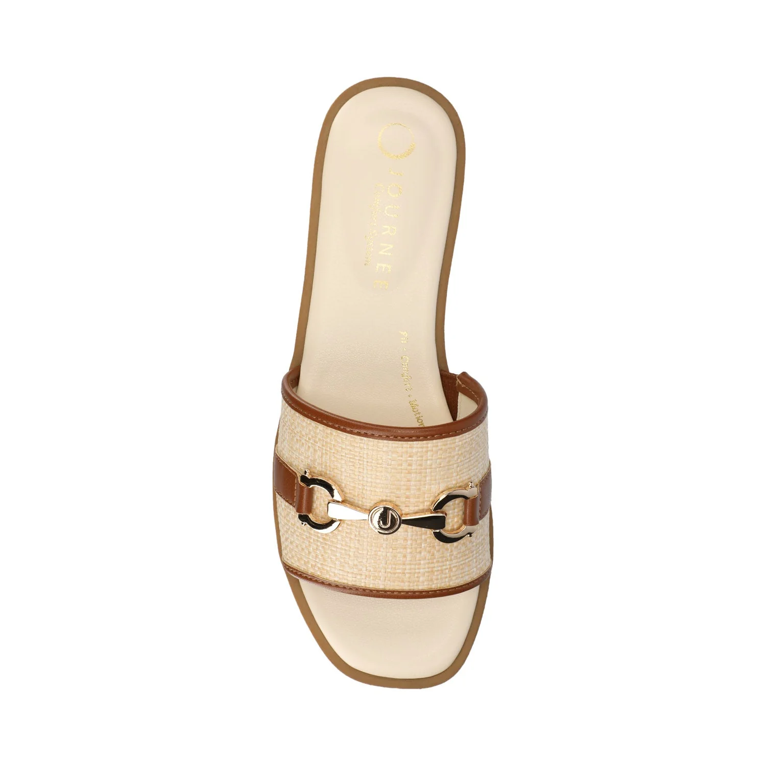 PRIYA SLIP ON SANDALS - Natural Cognac - Image 4